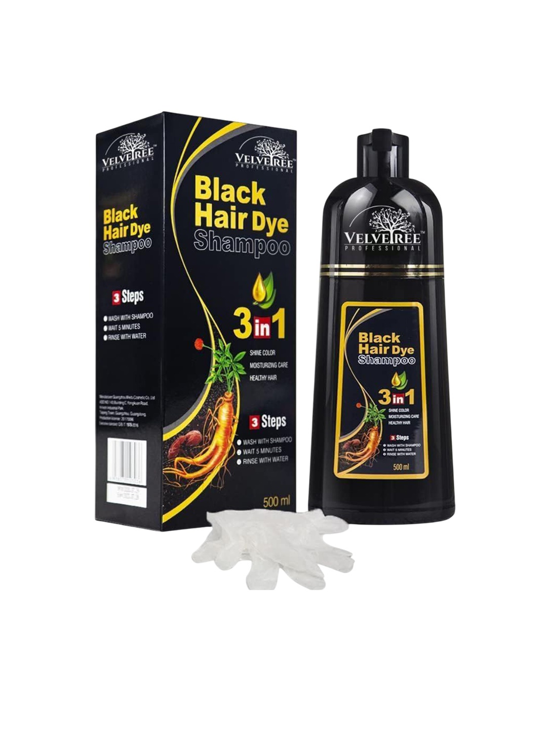 Velvetree 3-In-1 Hair Dye Shampoo With Sesame Seeds & Bhringraj Extract- 500 ml - Black
Velvetree 3-In-1 Hair Dye Shampoo With Sesame Seeds & Bhringraj Extract- 500 ml - Black