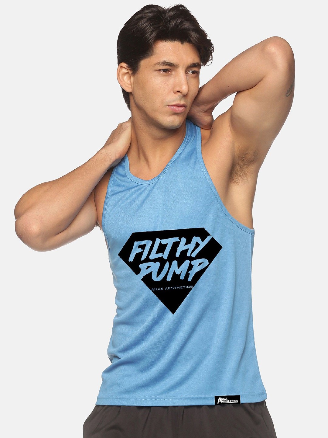 Anax Aesthetics Men Polyester Dri-Fit Printed Sleeveless Sando Gym Vest Stringer Tank Top, Blue
Anax Aesthetics Men Polyester Dri-Fit Printed Sleeveless Sando Gym Vest Stringer Tank Top, Blue
