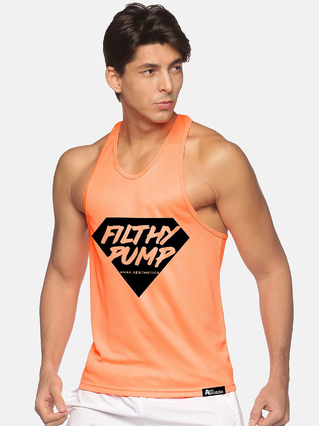 Anax Aesthetics Men Polyester Dri-Fit Printed Sleeveless Sando Gym Vest Stringer Tank Top, Orange
Anax Aesthetics Men Polyester Dri-Fit Printed Sleeveless Sando Gym Vest Stringer Tank Top, Orange