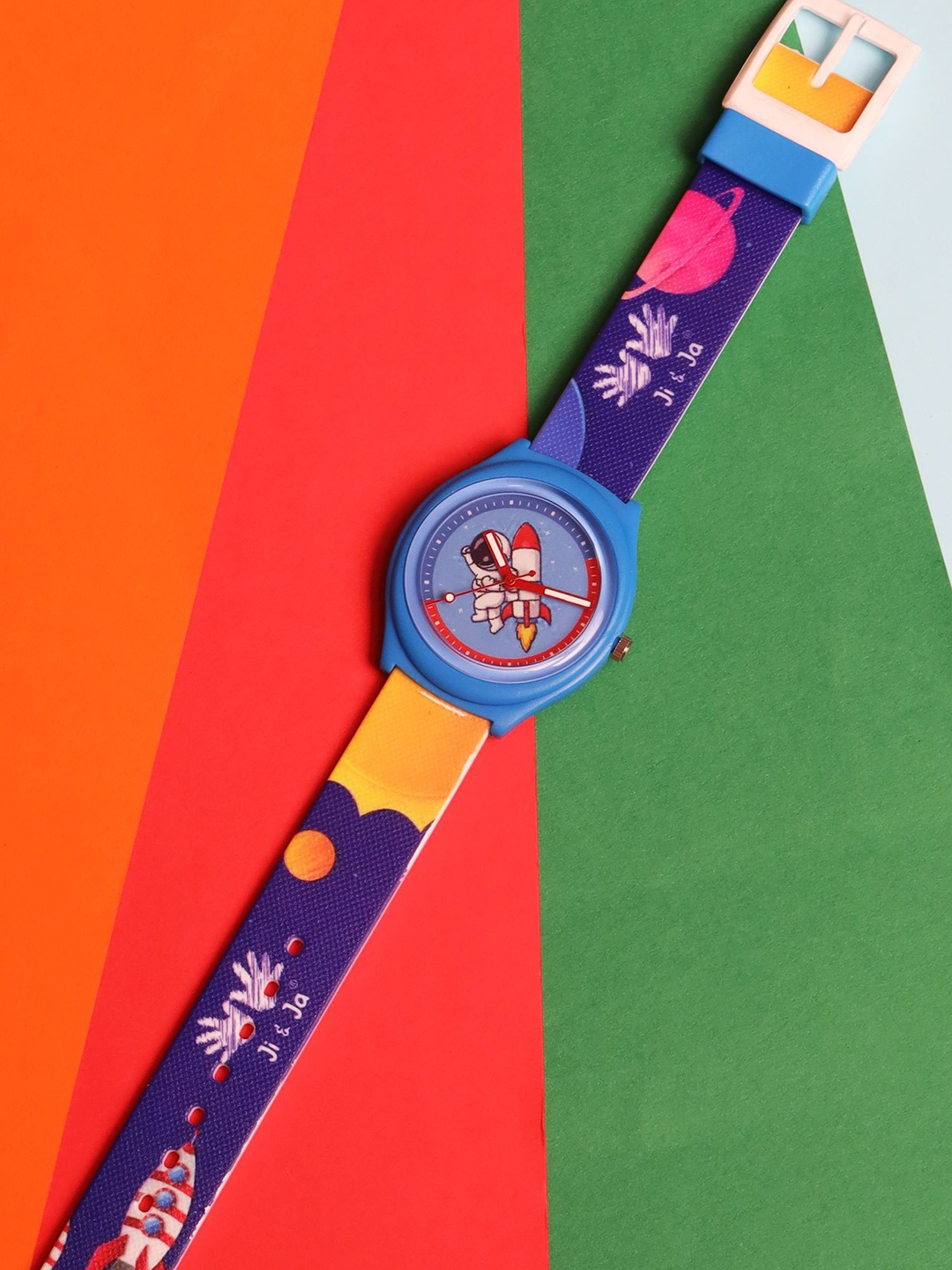 JI & JA Unisex Kids Printed Dial & Bracelet Style Straps Analogue Watch JJ115, Blue
JI & JA Unisex Kids Printed Dial & Bracelet Style Straps Analogue Watch JJ115, Blue
