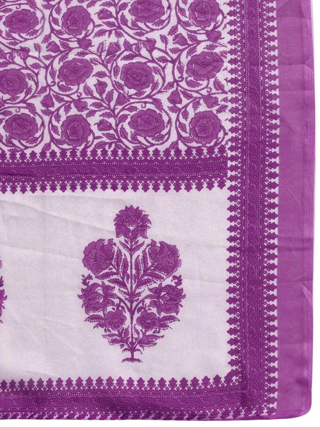 KALINI Floral Printed Thread Work V Neck Pure Cotton Kurta With Trousers & Dupatta, Purple
KALINI Floral Printed Thread Work V Neck Pure Cotton Kurta With Trousers & Dupatta, Purple