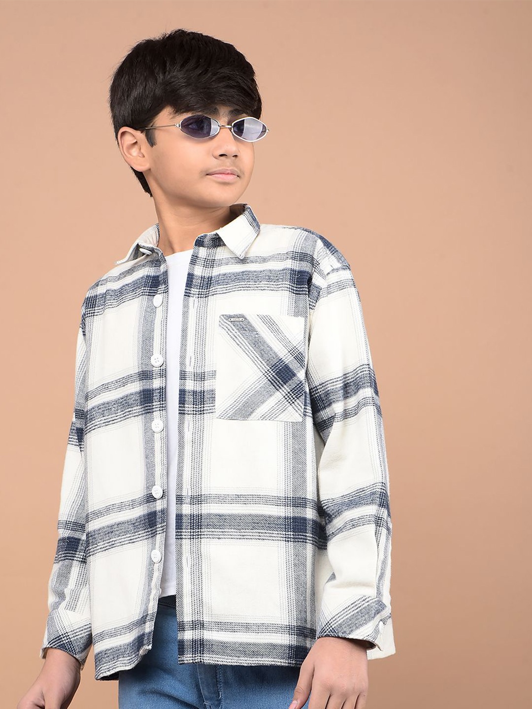 Crimsoune Club Boys Classic Slim Fit Spread Collar Buffalo Checked Cotton Casual Shirt, Off white
Crimsoune Club Boys Classic Slim Fit Spread Collar Buffalo Checked Cotton Casual Shirt, Off white