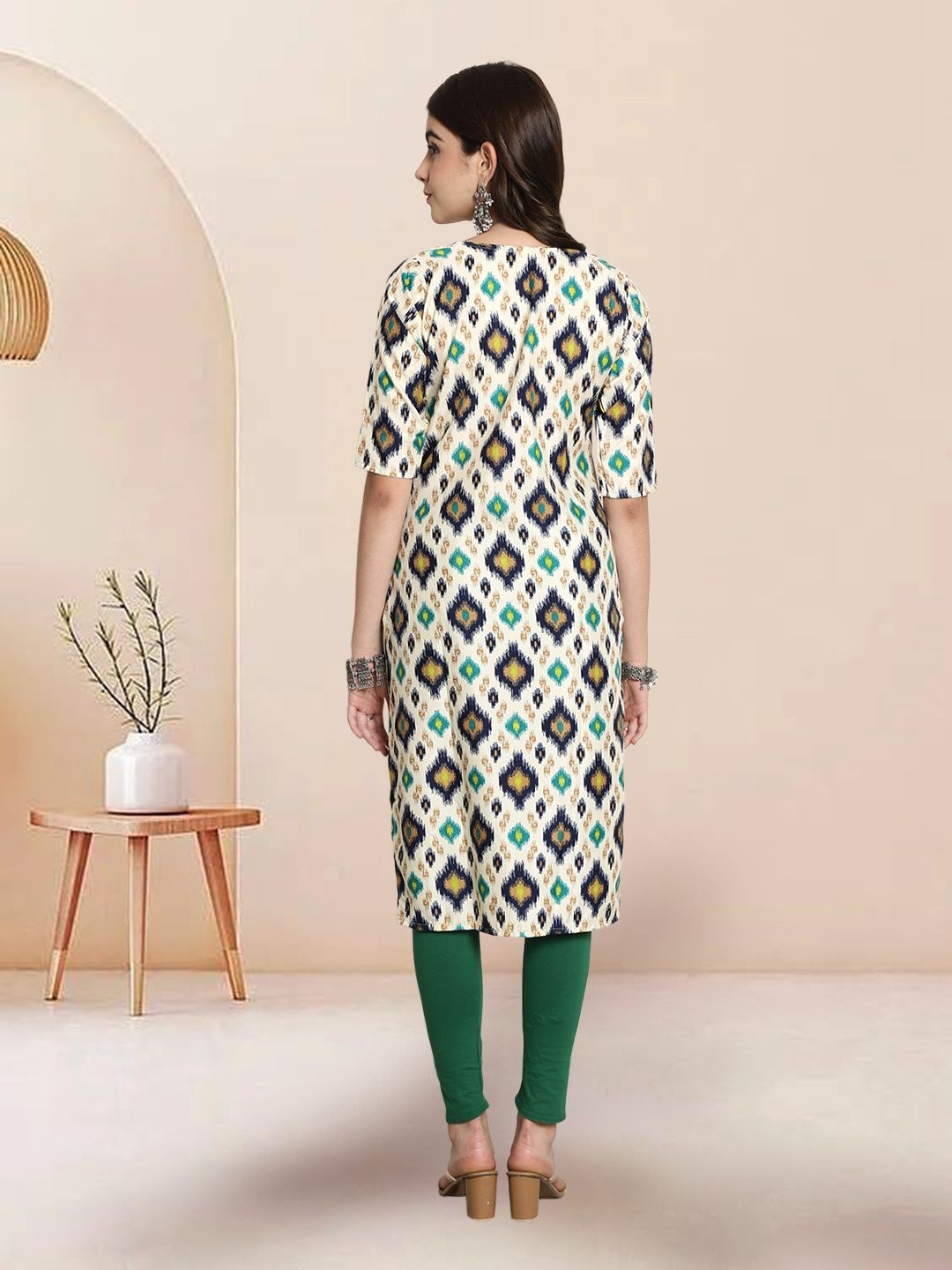 7Threads Selection Of 3 Ethnic Motifs Printed Round Neck Straight Kurtas, Off white
7Threads Selection Of 3 Ethnic Motifs Printed Round Neck Straight Kurtas, Off white