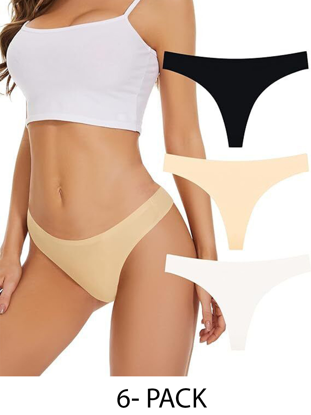 Diving Deep Pack of 6 Thongs Briefs, Multi 
Diving Deep Pack of 6 Thongs Briefs, Multi