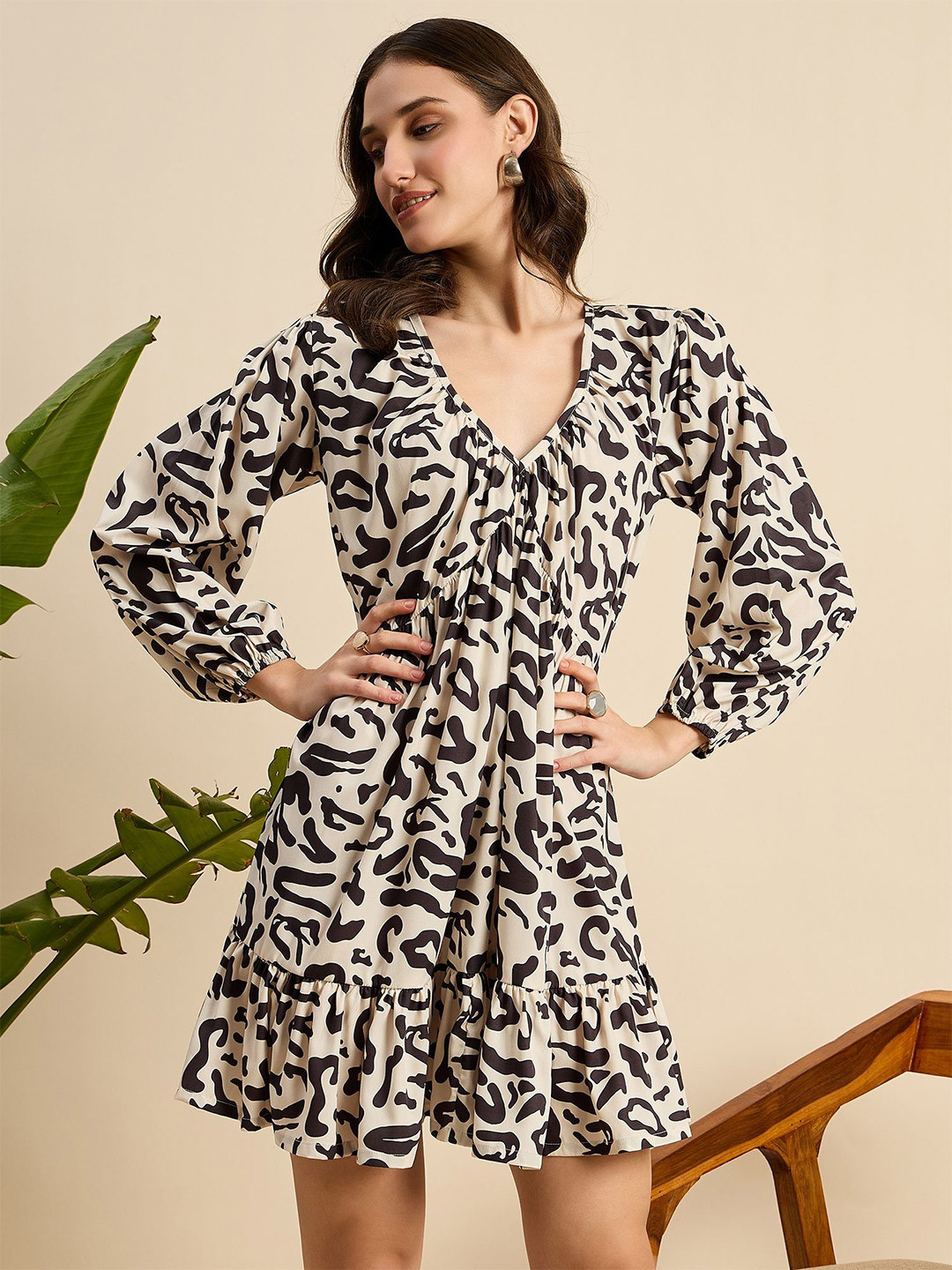 Mast & Harbour Floral Print Crepe A-Line Dress, Black
Mast & Harbour Floral Print Crepe A-Line Dress, Black