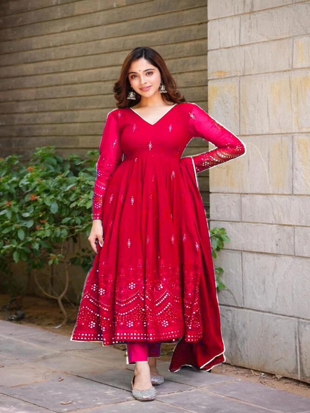 ZEEPKART Women Ethnic Motifs Regular Sequinned Silk Georgette Kurta with Trousers & With Dupatta, Maroon
ZEEPKART Women Ethnic Motifs Regular Sequinned Silk Georgette Kurta with Trousers & With Dupatta, Maroon