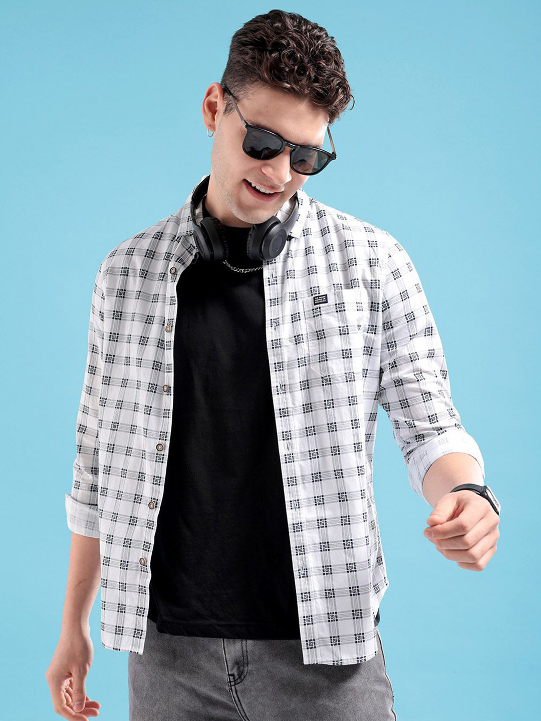 The Indian Garage Co Standard Slim Fit Tartan Checked Spread Collar Cotton Casual Shirt, White
The Indian Garage Co Standard Slim Fit Tartan Checked Spread Collar Cotton Casual Shirt, White