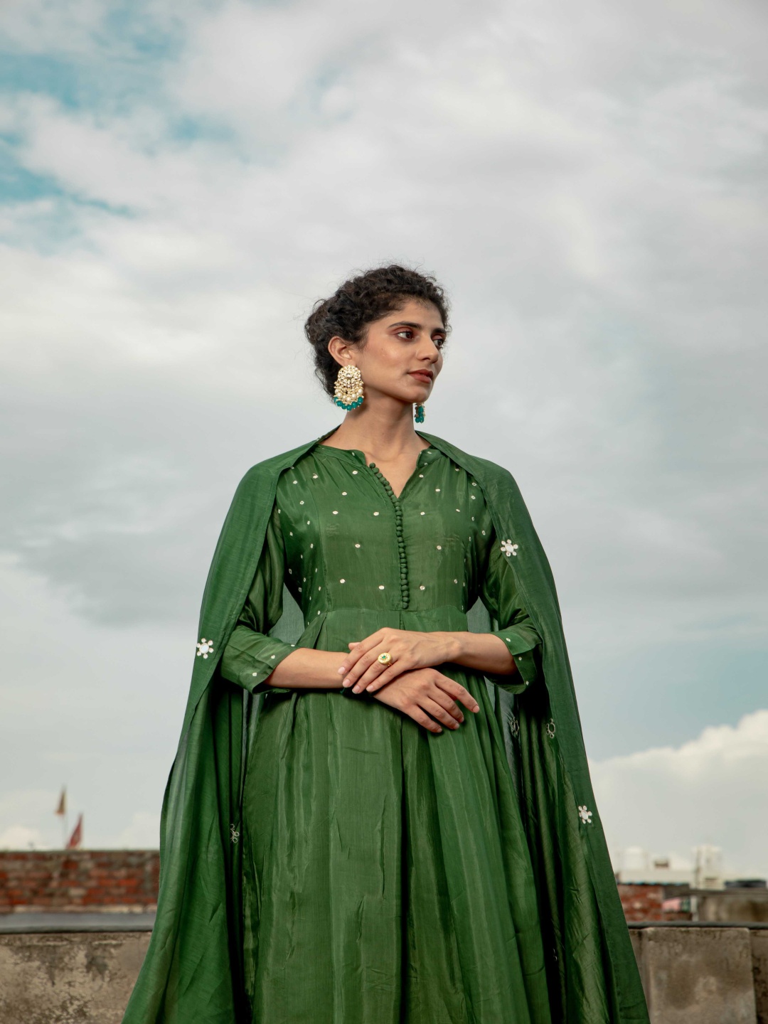 SHILPI HANDICRAFTS Women Embroidered Empire Thread Work Pure Cotton Kurta with Palazzos & With Dupatta, Green
SHILPI HANDICRAFTS Women Embroidered Empire Thread Work Pure Cotton Kurta with Palazzos & With Dupatta, Green