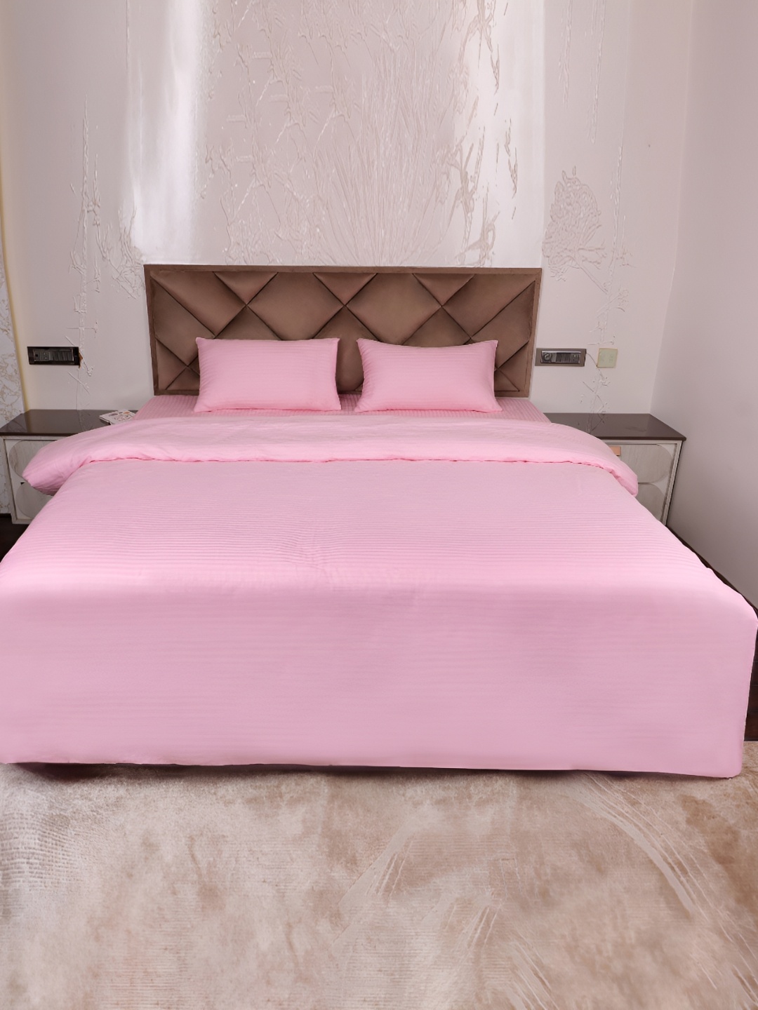 AJISH Pink Striped Cotton 310 Thread Count Single Size Duvet Cover With Pillow Cover
AJISH Pink Striped Cotton 310 Thread Count Single Size Duvet Cover With Pillow Cover