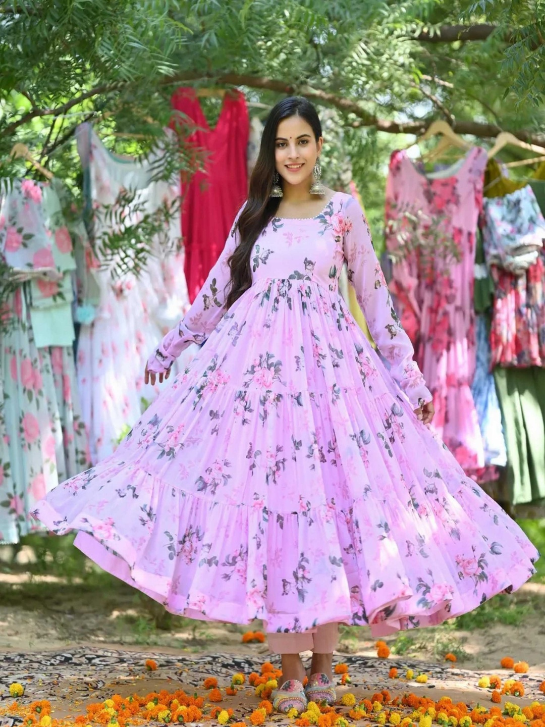 ZEEPKART Women Ethnic Motifs Printed Empire Silk Georgette Kurta with Dhoti Pants & With Dupatta, Pink
ZEEPKART Women Ethnic Motifs Printed Empire Silk Georgette Kurta with Dhoti Pants & With Dupatta, Pink