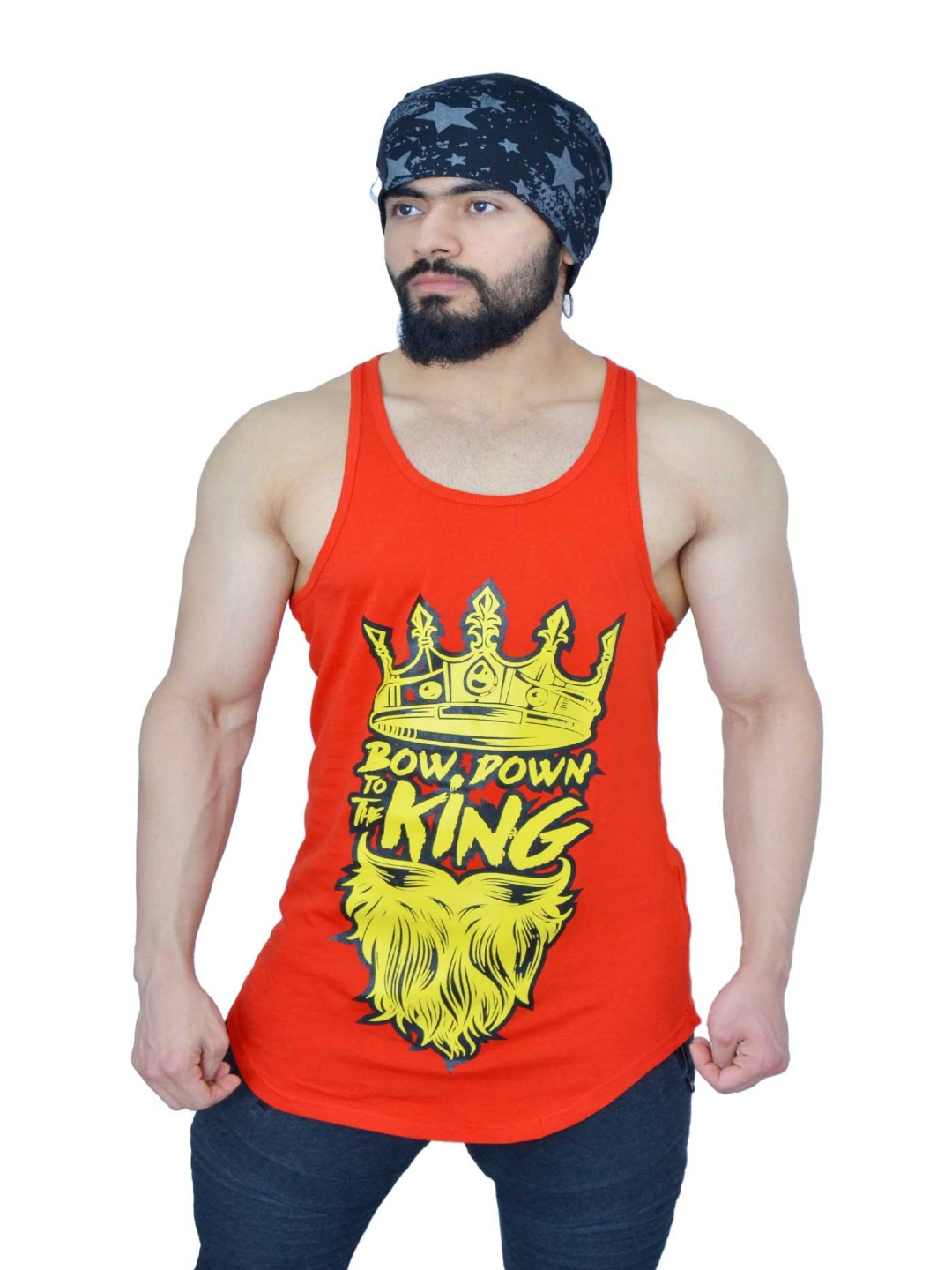 Anax Aesthetics Men Cotton Lycra Printed Sleeveless Arc Sando Gym Vest Stringer Tank Top, Red
Anax Aesthetics Men Cotton Lycra Printed Sleeveless Arc Sando Gym Vest Stringer Tank Top, Red