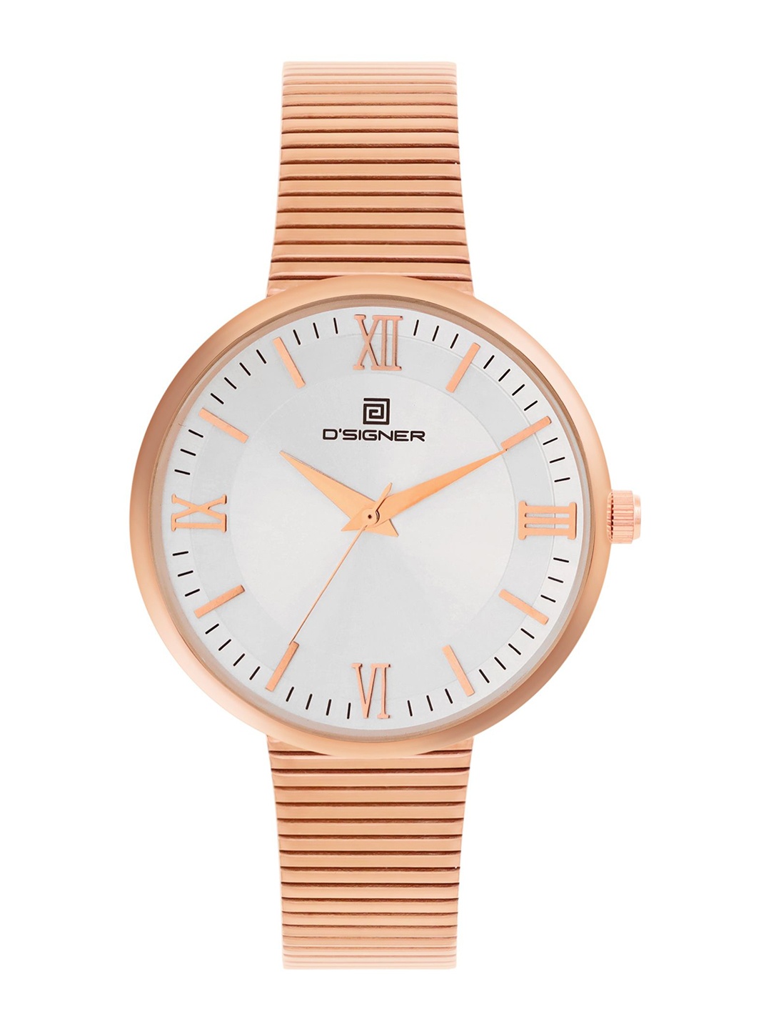 D'SIGNER Women Brass Dial & Stainless Steel Straps Reset Time Analogue Watch 911RGM.2L, White
D'SIGNER Women Brass Dial & Stainless Steel Straps Reset Time Analogue Watch 911RGM.2L, White