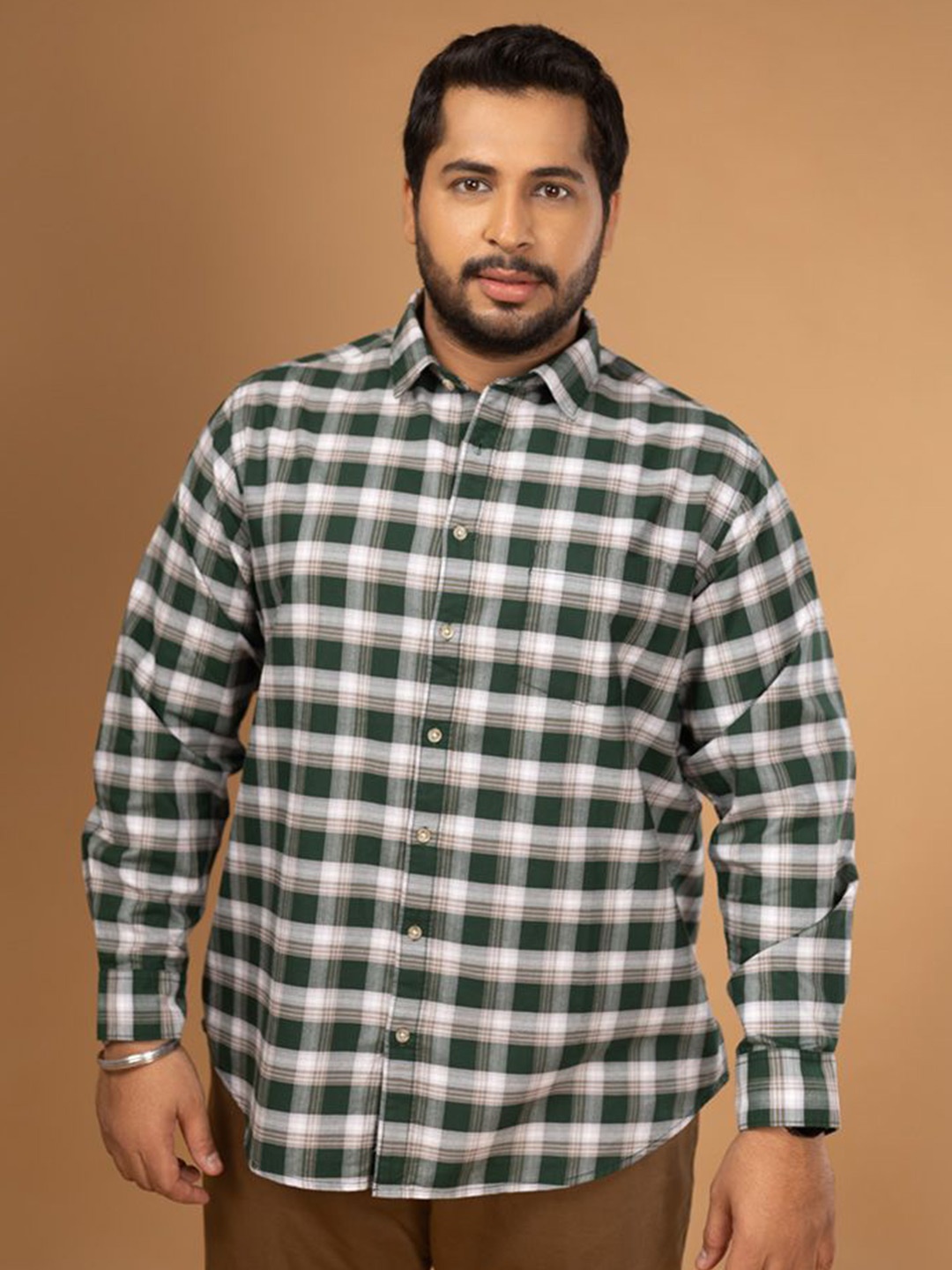 Sizeupp Men Plus Size Standard Oversized Fit Tartan Checked Cotton Casual Shirt, Green
Sizeupp Men Plus Size Standard Oversized Fit Tartan Checked Cotton Casual Shirt, Green