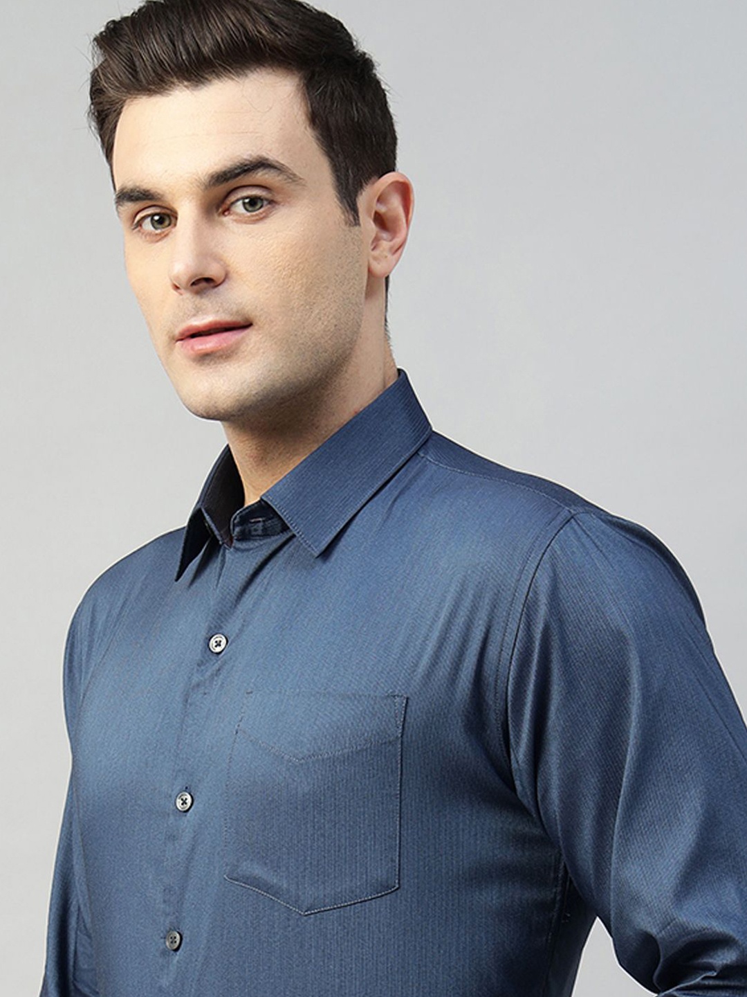 Hancock Men Self Design Wrinkle Ressistant Stretchable Slim Fit Formal Shirt, Navy blue
Hancock Men Self Design Wrinkle Ressistant Stretchable Slim Fit Formal Shirt, Navy blue