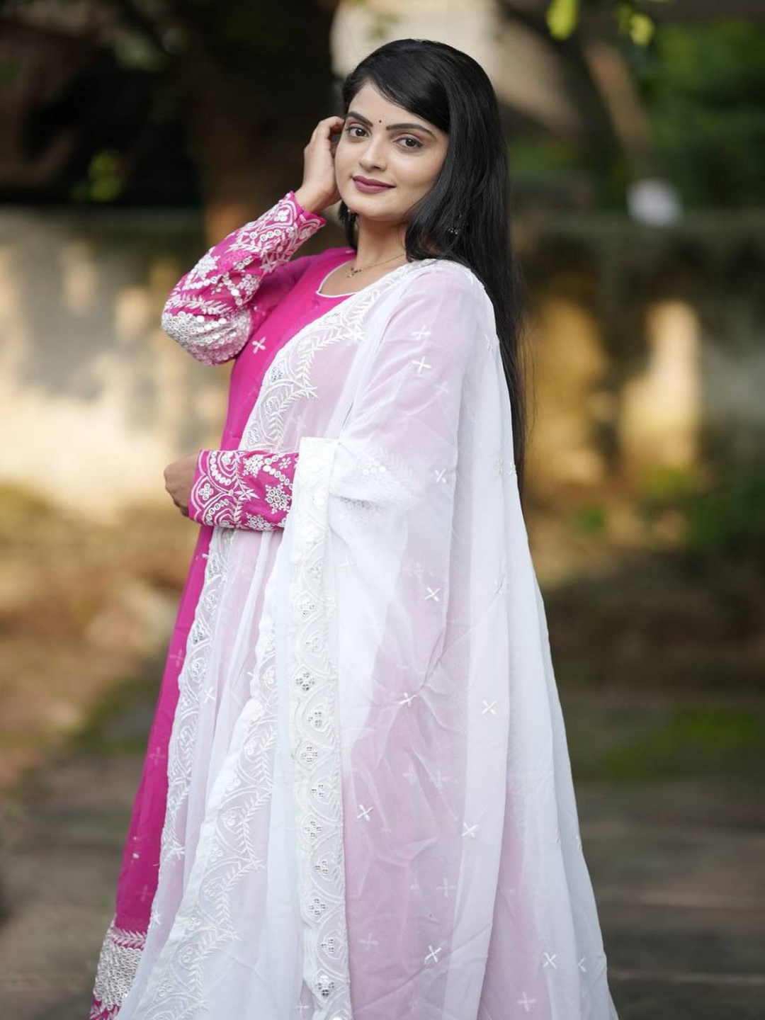 mimi design Women Regular Silk Georgette Kurta with Dhoti Pants & With Dupatta, Pink
mimi design Women Regular Silk Georgette Kurta with Dhoti Pants & With Dupatta, Pink