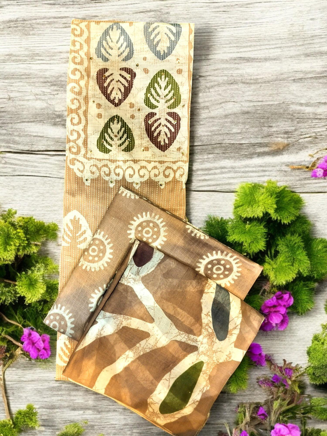 REET MAHAL Floral Printed Pure Cotton Unstitched Dress Material, Peach 
REET MAHAL Floral Printed Pure Cotton Unstitched Dress Material, Peach