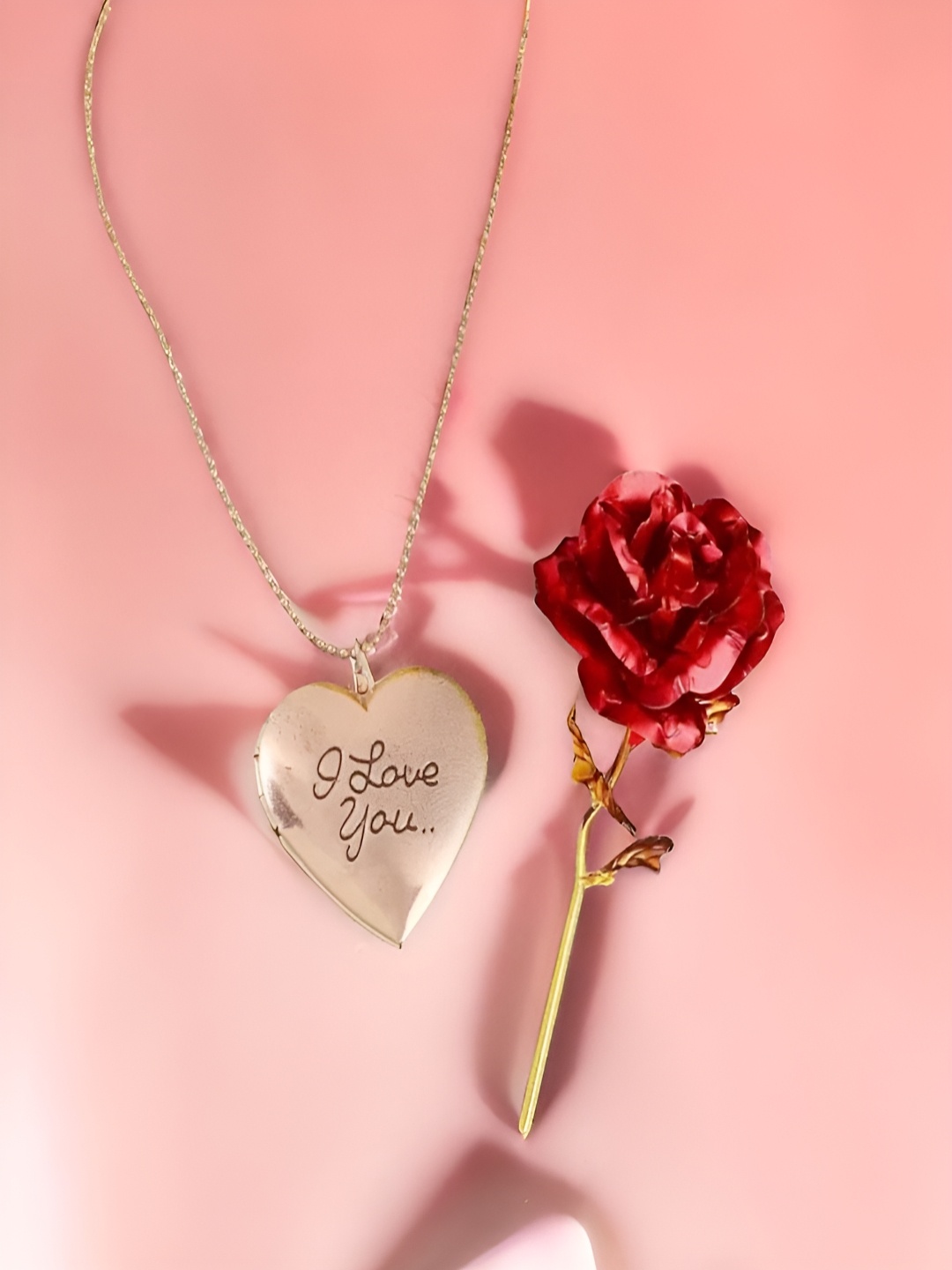 UNIVERSITY TRENDZ Red I Love Photo Frame Heart Pendant Chain & Red Rose Combo Gift Set
UNIVERSITY TRENDZ Red I Love Photo Frame Heart Pendant Chain & Red Rose Combo Gift Set