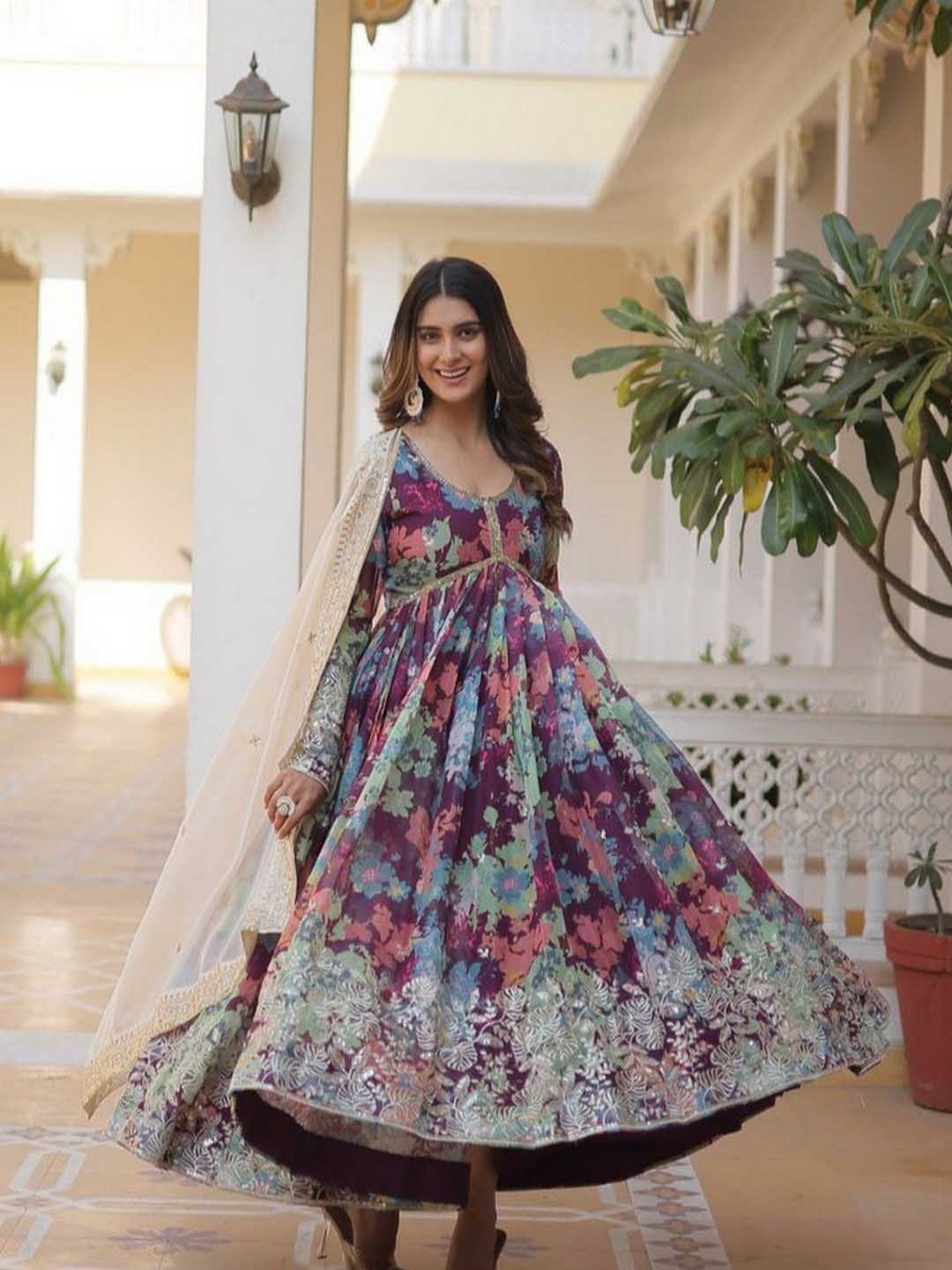 ZEEPKART Women Ethnic Motifs Printed Empire Sequinned Silk Georgette Kurta with Trousers & With Dupatta, Purple
ZEEPKART Women Ethnic Motifs Printed Empire Sequinned Silk Georgette Kurta with Trousers & With Dupatta, Purple