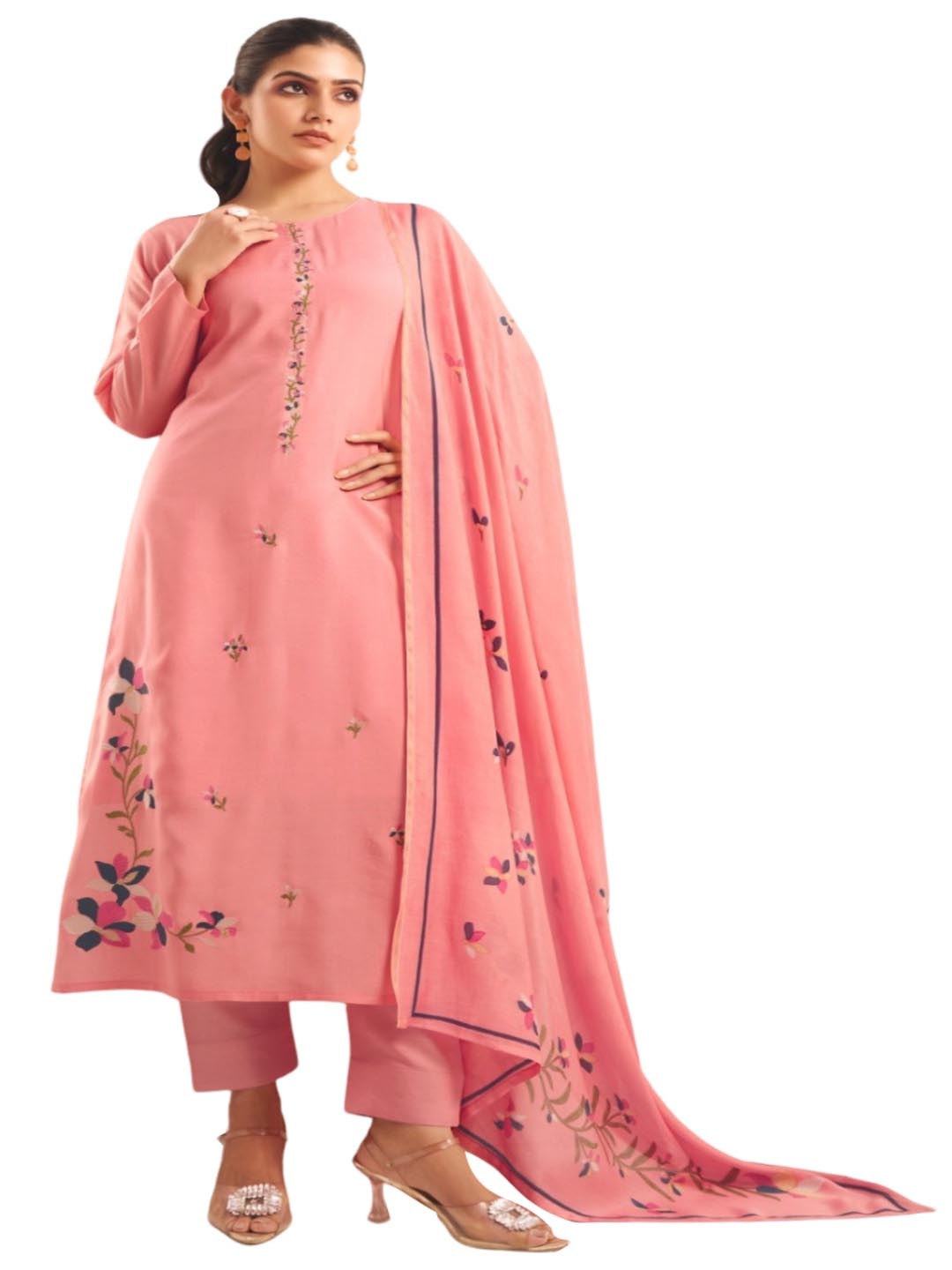 DRAVINAM Trends Floral Printed Embroidered Pure Cotton Unstitched Dress Material, Pink
DRAVINAM Trends Floral Printed Embroidered Pure Cotton Unstitched Dress Material, Pink