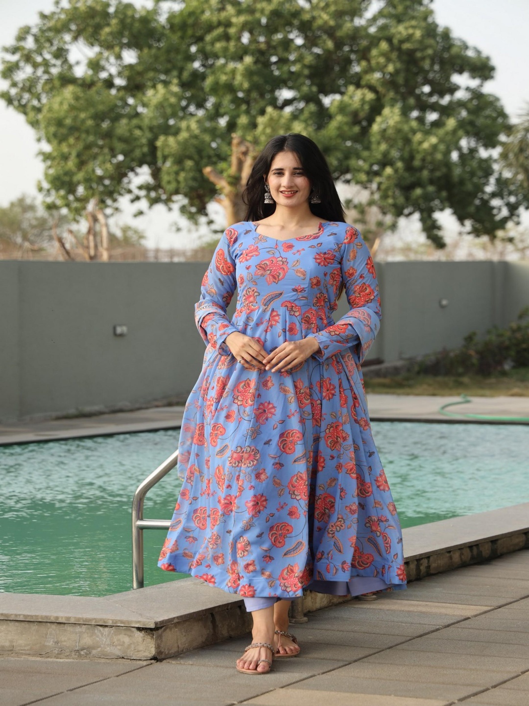 ZEEPKART Women Ethnic Motifs Printed Empire Silk Georgette Kurta with Dhoti Pants & With Dupatta, Teal
ZEEPKART Women Ethnic Motifs Printed Empire Silk Georgette Kurta with Dhoti Pants & With Dupatta, Teal