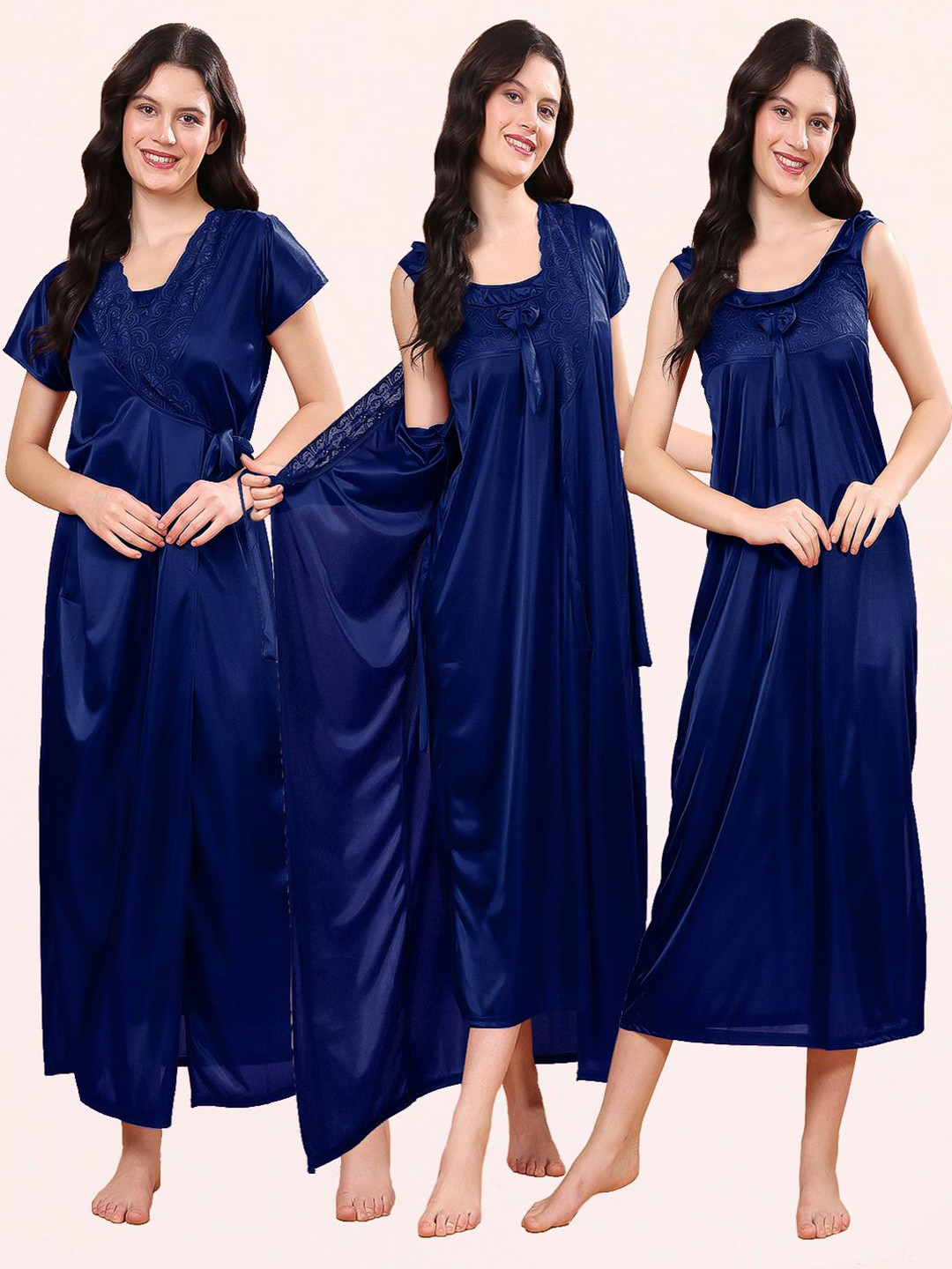 CHUI MUI Maxi Nightdress, Navy blue
CHUI MUI Maxi Nightdress, Navy blue