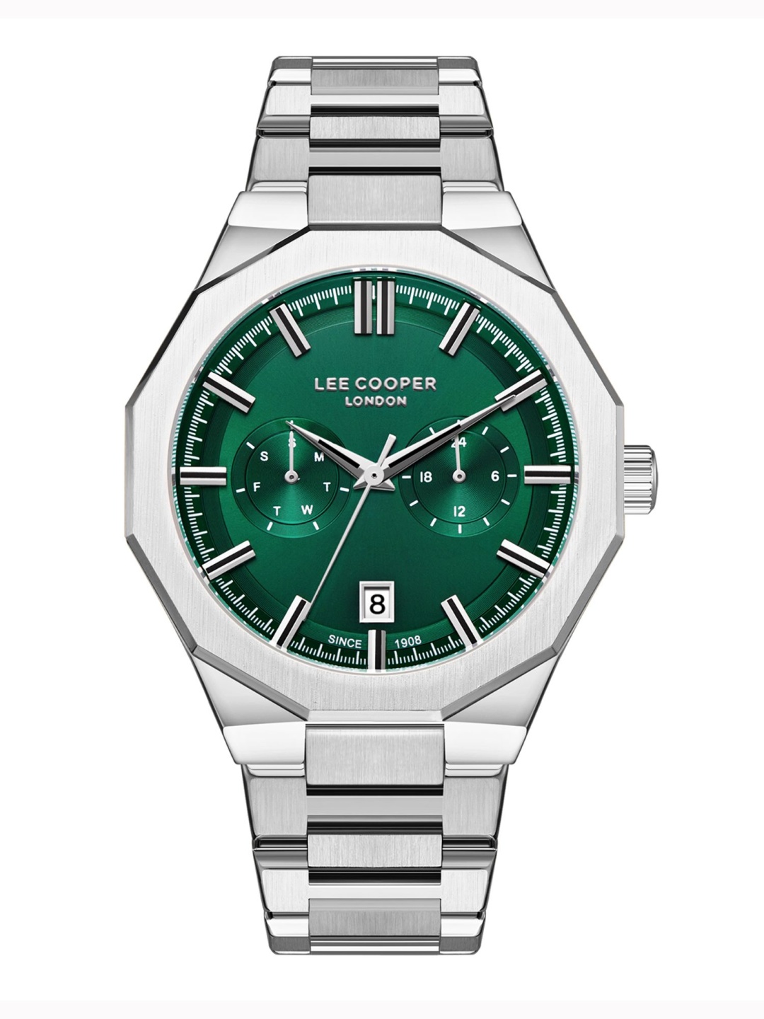 Lee Cooper Men Brass Dial & Stainless Steel Bracelet Style Straps Analogue Multi Function Watch LC08018.370, Green
Lee Cooper Men Brass Dial & Stainless Steel Bracelet Style Straps Analogue Multi Function Watch LC08018.370, Green