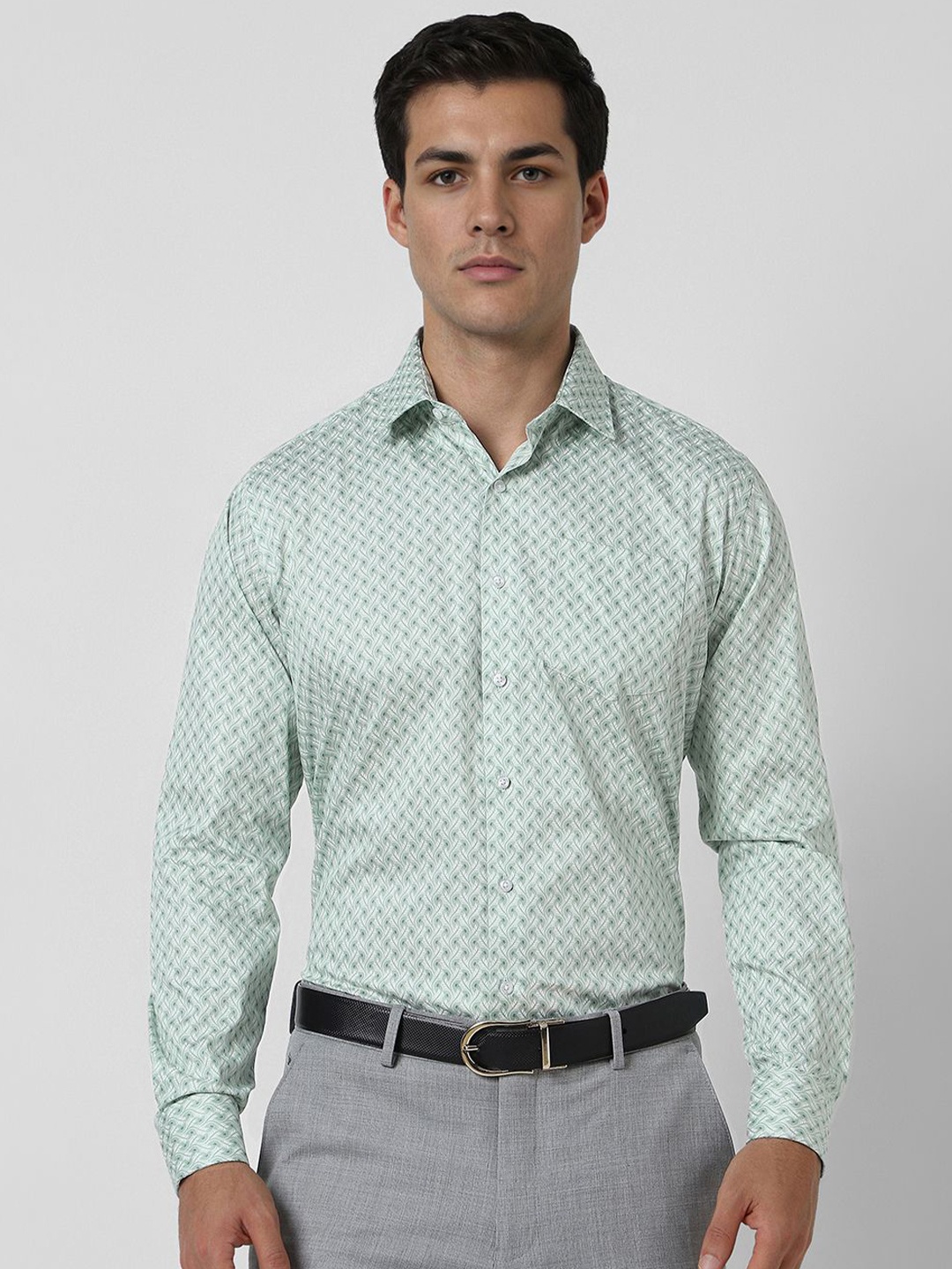 Van Heusen Men Slim Fit Spread Collar Geometric Printed Cotton Formal Shirt, Green
Van Heusen Men Slim Fit Spread Collar Geometric Printed Cotton Formal Shirt, Green