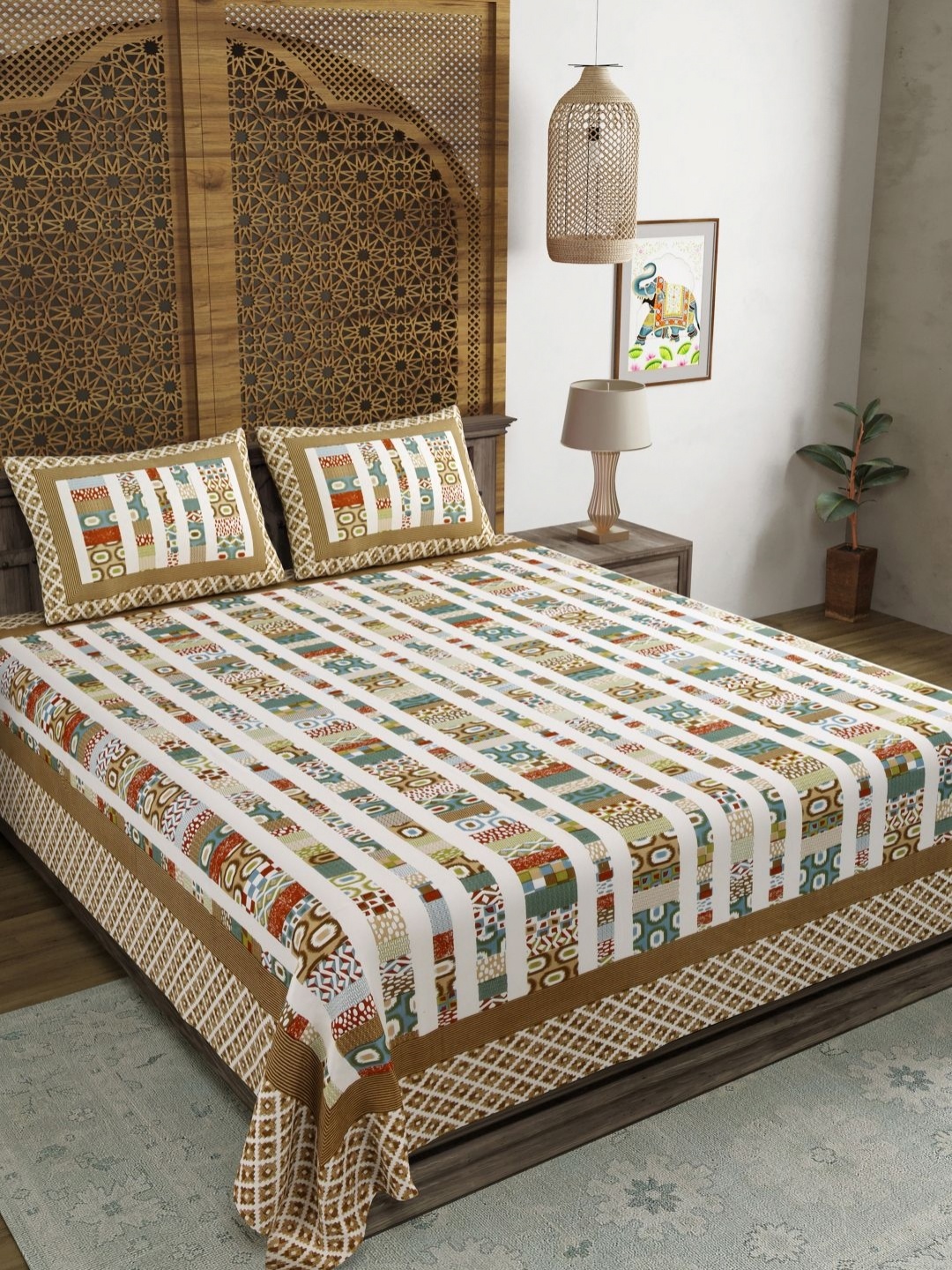 Myntra Elegant Homes Grey & Green Printed 120TC Cotton King Bedsheet Set 2.18 m x 2.64 m
Myntra Elegant Homes Grey & Green Printed 120TC Cotton King Bedsheet Set 2.18 m x 2.64 m