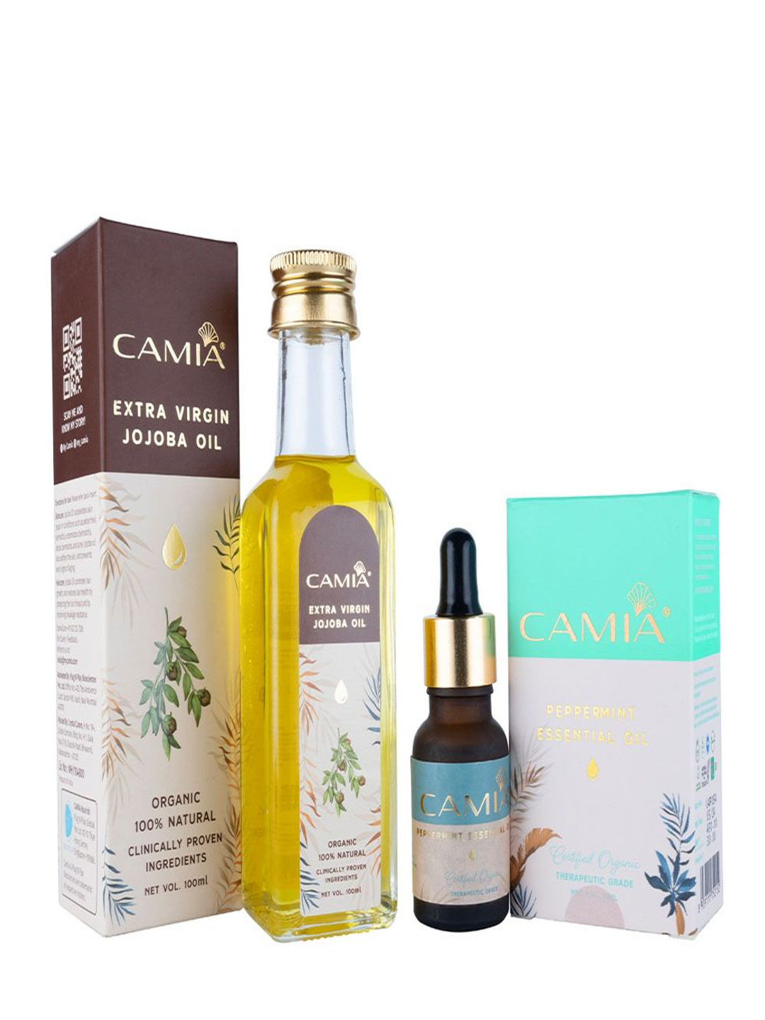 CAMIA Set Of 2 Peppermint Essential Oil -15 ml With Extra Virgin Jojoba Oil- 100 ml, Yellow
CAMIA Set Of 2 Peppermint Essential Oil -15 ml With Extra Virgin Jojoba Oil- 100 ml, Yellow