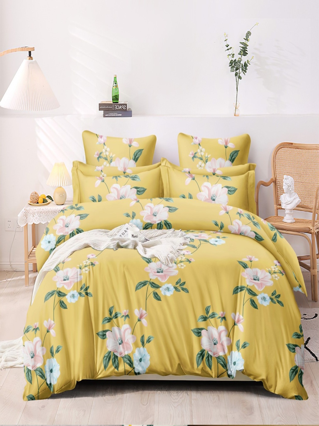 CHHILAKIYA Multicoloured Floral 210 TC Queen Bedsheet with 2 Pillow Covers, Multi
CHHILAKIYA Multicoloured Floral 210 TC Queen Bedsheet with 2 Pillow Covers, Multi