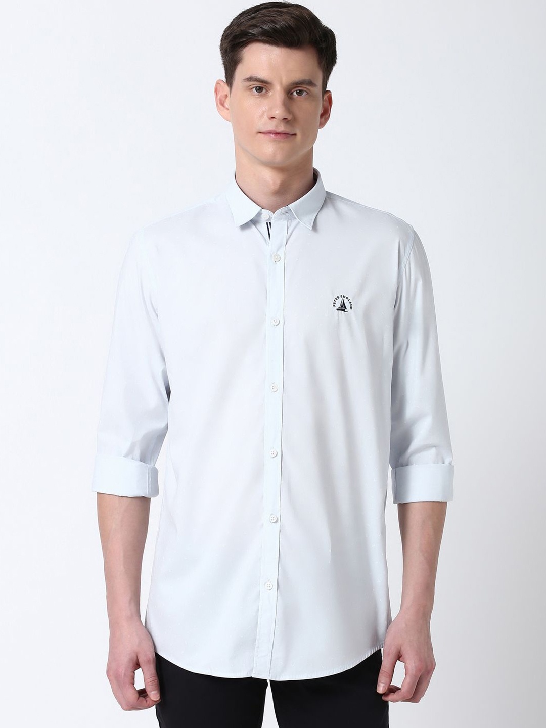 Peter England Casuals Men Slim Fit Spread Collar Micro Ditsy Printed Cotton Casual Shirt, Blue
Peter England Casuals Men Slim Fit Spread Collar Micro Ditsy Printed Cotton Casual Shirt, Blue