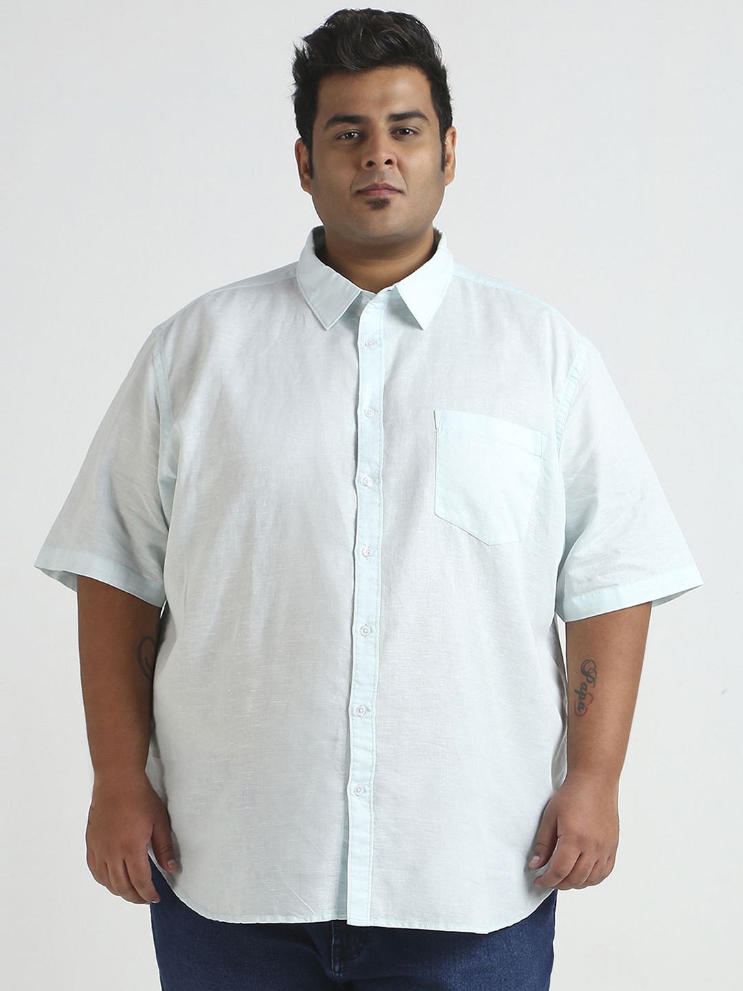 Sizeupp Men Plus Size Standard Oversized Fit Spread Collar Solid Cotton Casual Shirt, Sea green
Sizeupp Men Plus Size Standard Oversized Fit Spread Collar Solid Cotton Casual Shirt, Sea green