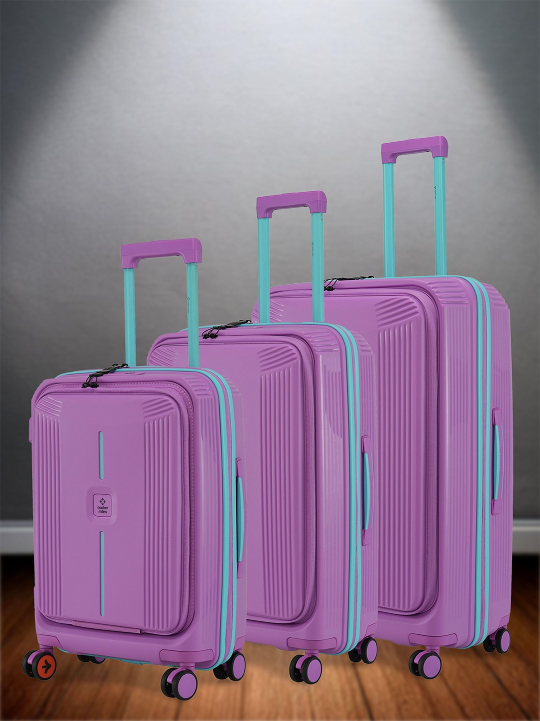 Nasher Miles Alexandria Polypropylene Set of 3 S/M/L Purple Blue Trolley Bags (55-65-75cm)
Nasher Miles Alexandria Polypropylene Set of 3 S/M/L Purple Blue Trolley Bags (55-65-75cm)