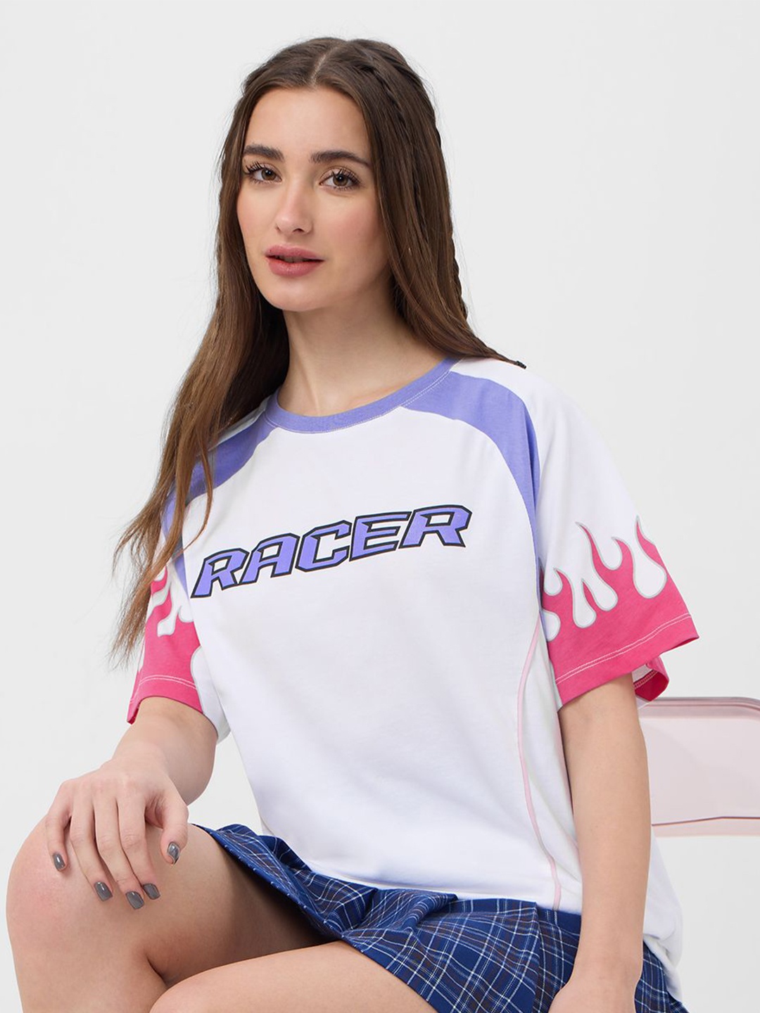 The Souled Store Women Cotton Oversized Typography Printed Round Neck T-Shirt, Multi
The Souled Store Women Cotton Oversized Typography Printed Round Neck T-Shirt, Multi