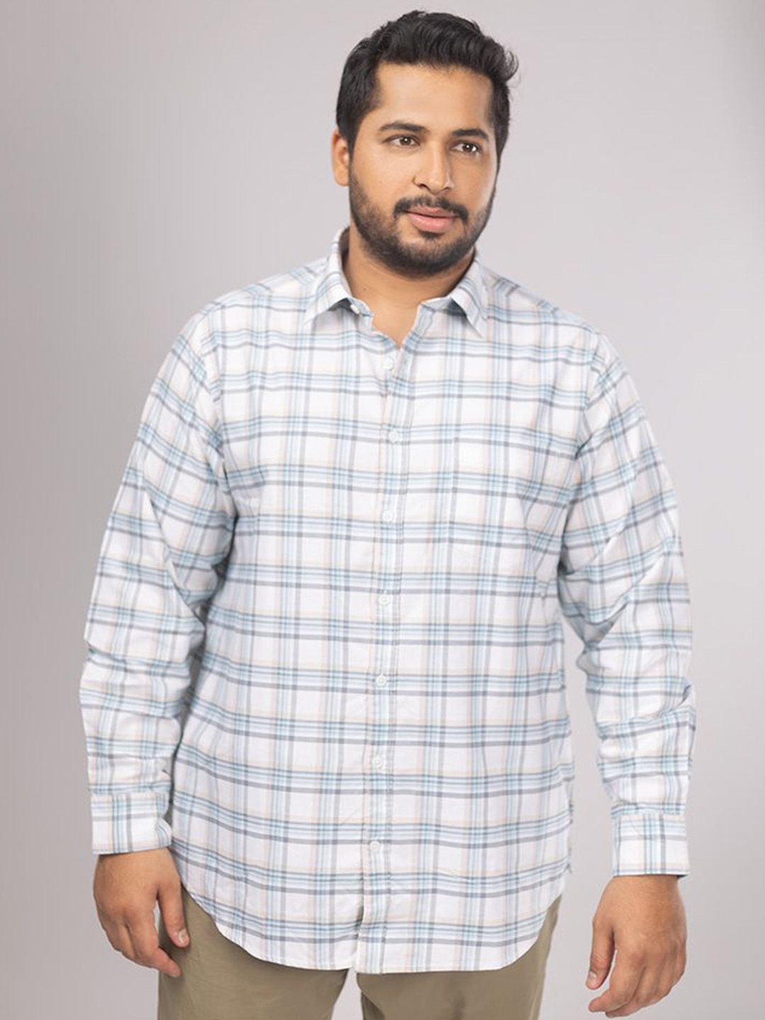 Sizeupp Men Plus Size Standard Oversized Fit Tartan Checked Cotton Casual Shirt, White
Sizeupp Men Plus Size Standard Oversized Fit Tartan Checked Cotton Casual Shirt, White
