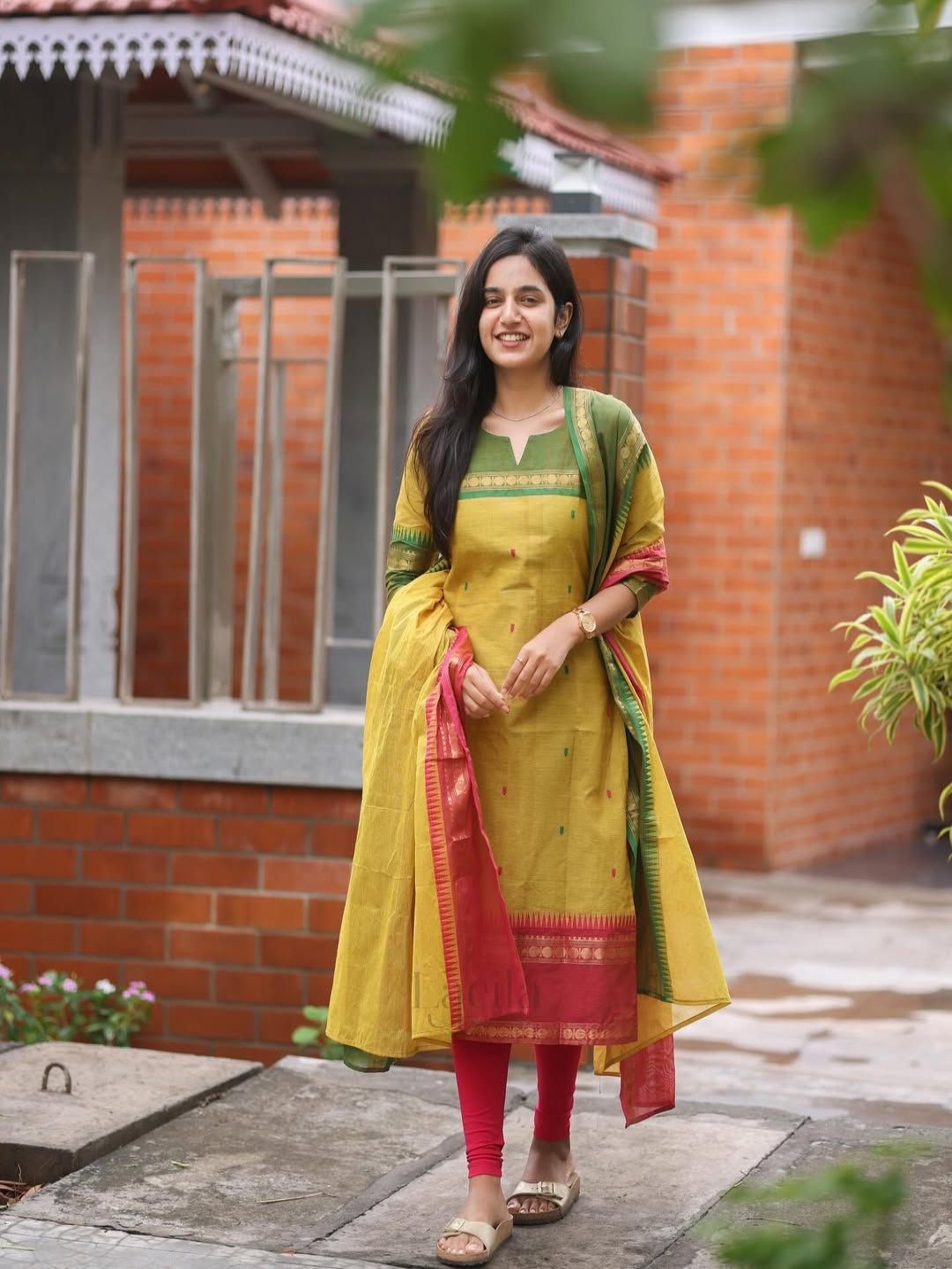 SIJOPA Floral Woven Design Notch Neck Pure Cotton Kurta With Leggings And Dupatta, Yellow
SIJOPA Floral Woven Design Notch Neck Pure Cotton Kurta With Leggings And Dupatta, Yellow