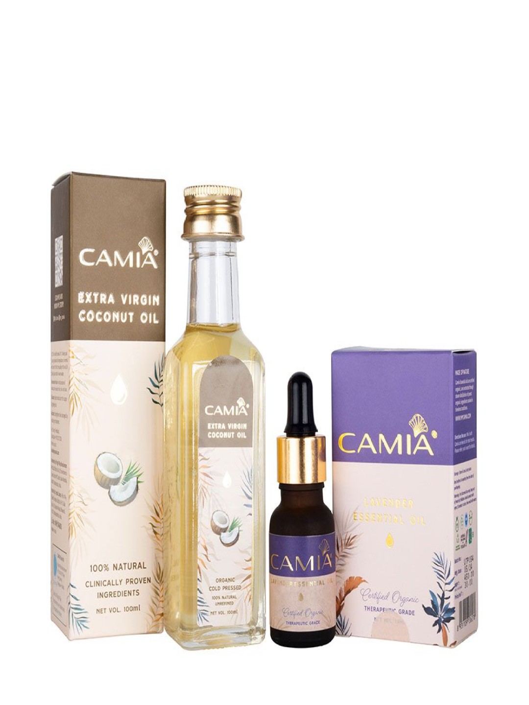 CAMIA Set Of 2 Lavender Essential Oil-15 ml & Extra Virgin Coconut Oil-100 ml, Yellow
CAMIA Set Of 2 Lavender Essential Oil-15 ml & Extra Virgin Coconut Oil-100 ml, Yellow