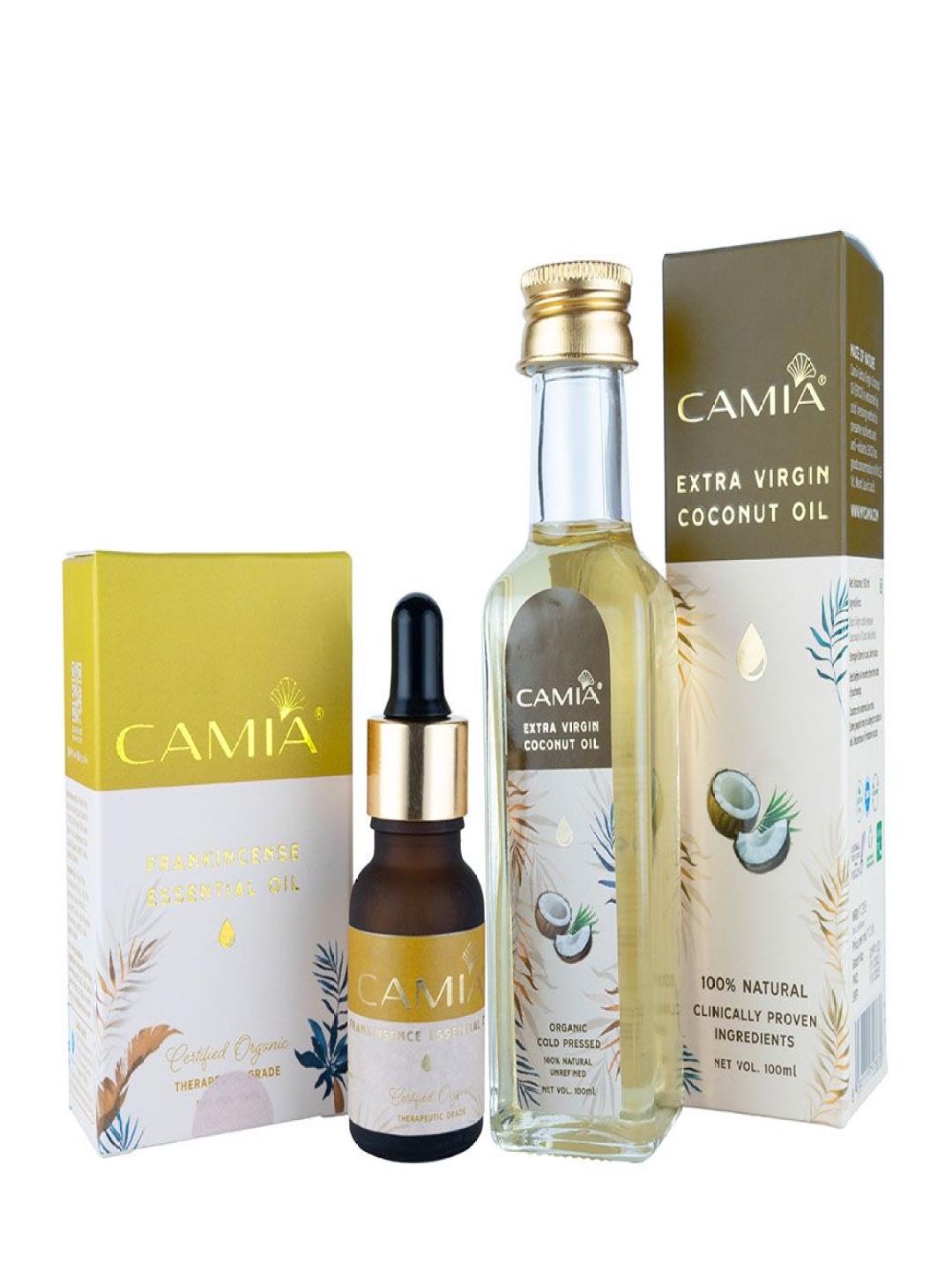 CAMIA Set Of 2 Frankincense Essential Oil -15 ml With Extra Virgin Coconut Oil -100 ml, White
CAMIA Set Of 2 Frankincense Essential Oil -15 ml With Extra Virgin Coconut Oil -100 ml, White
