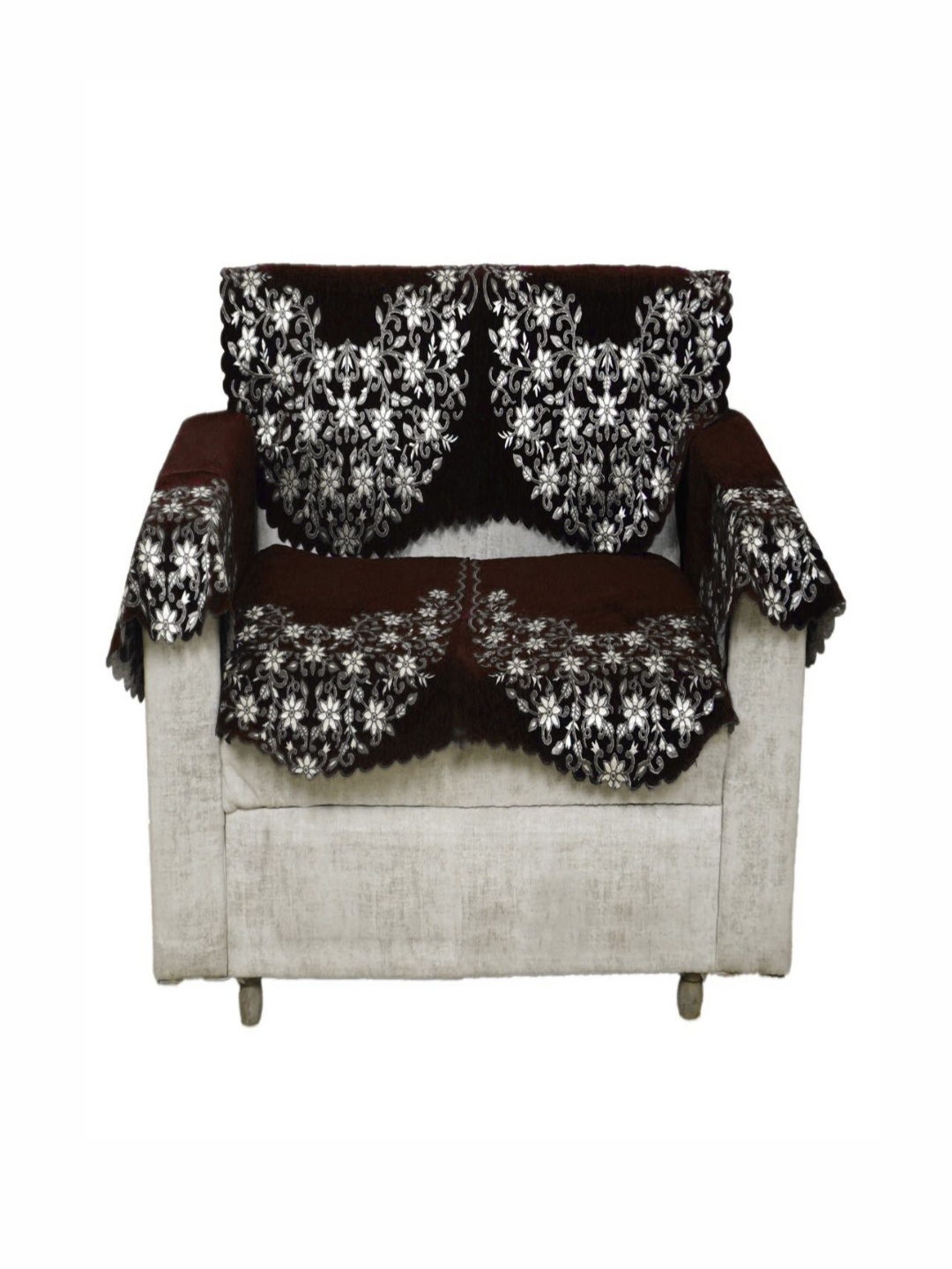 Fashion Throw Coffee Brown 4 Pieces Floral Embroidered Jacquard Sofa Cover With Arms
Fashion Throw Coffee Brown 4 Pieces Floral Embroidered Jacquard Sofa Cover With Arms
