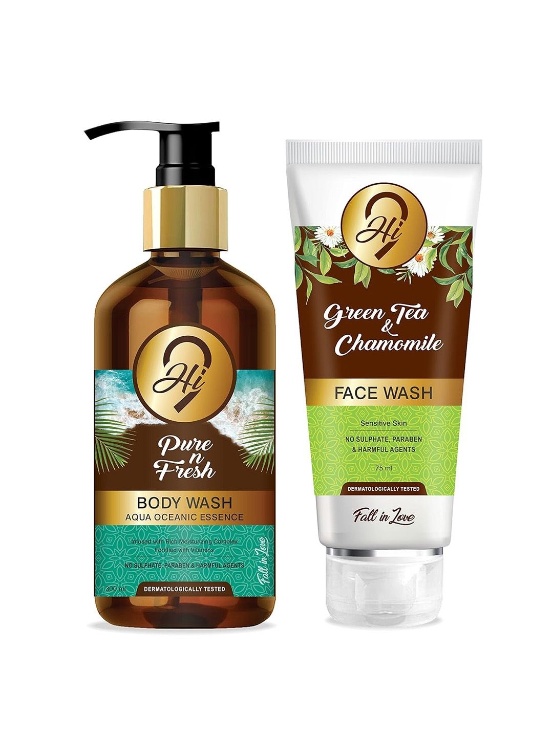 Hi9 Set Of 2 Pure & Fresh Body Wash -300 ml With Green Tea & Chamomile Face Wash -75 ml, White
Hi9 Set Of 2 Pure & Fresh Body Wash -300 ml With Green Tea & Chamomile Face Wash -75 ml, White