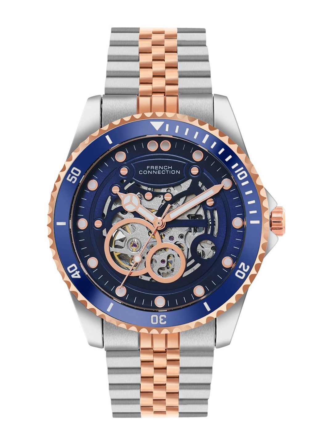 French Connection Men Skeleton Dial Analogue Automatic Motion Watch FCA19URTM, Blue
French Connection Men Skeleton Dial Analogue Automatic Motion Watch FCA19URTM, Blue