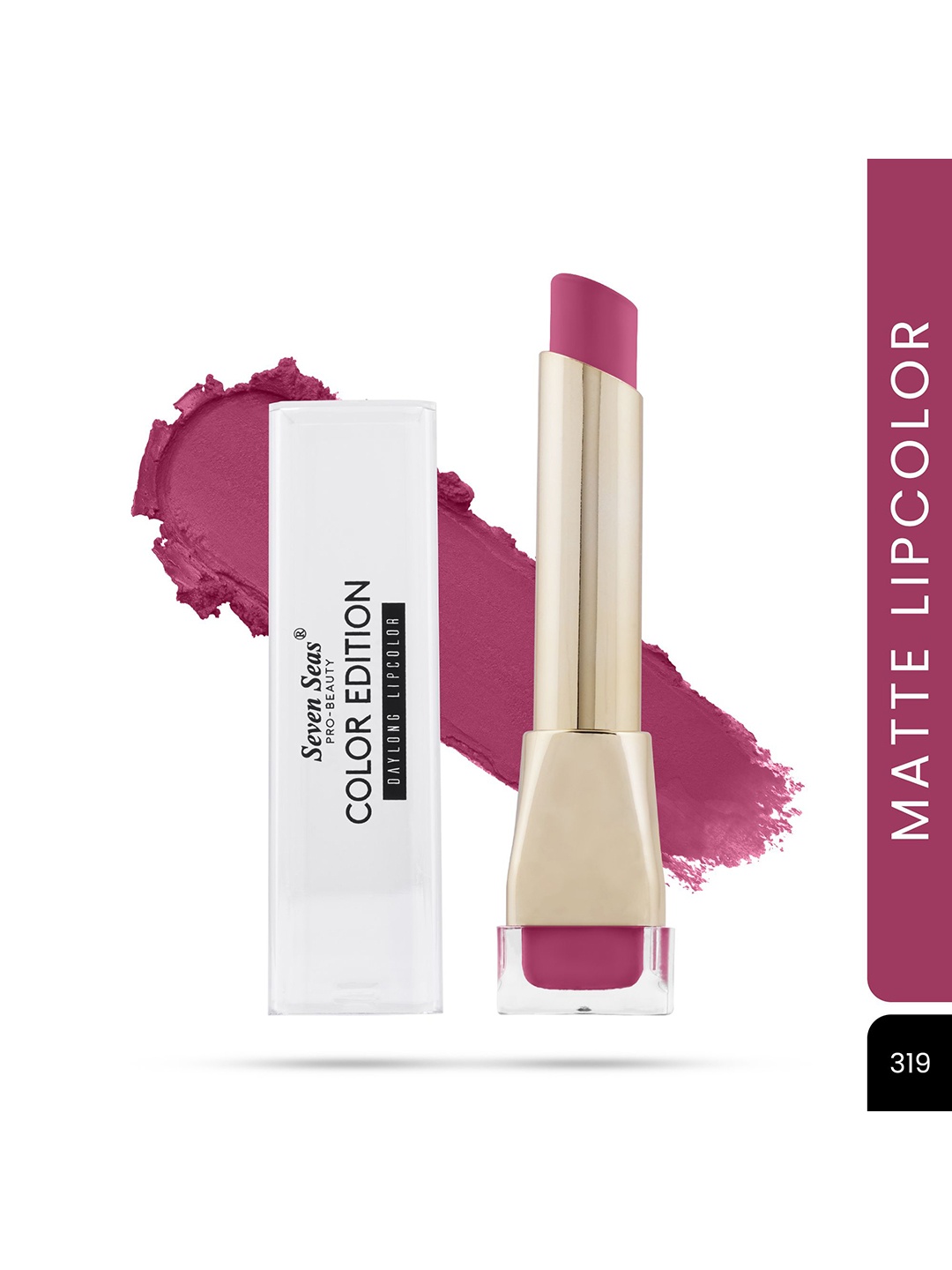 Seven Seas Color Edition Day Long Waterproof Smudgeproof Lip Color - 3.5 g - Crimson 319, Pink
Seven Seas Color Edition Day Long Waterproof Smudgeproof Lip Color - 3.5 g - Crimson 319, Pink