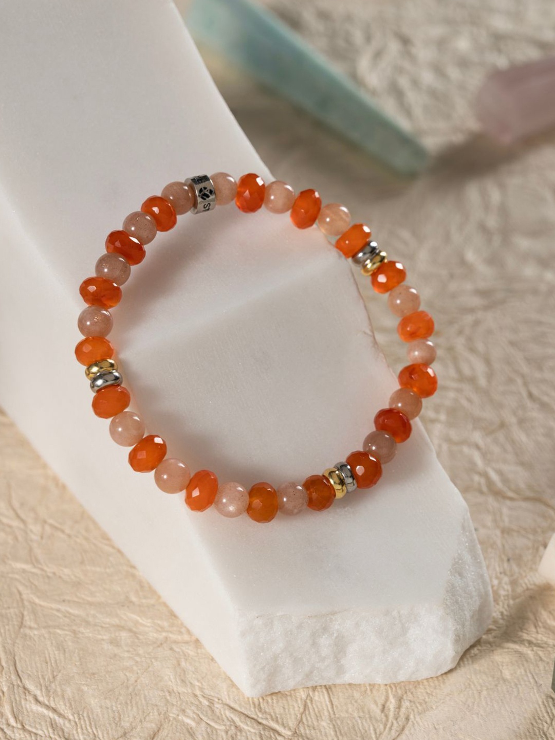 Stone Story By Shruti 925 Sterling Silver Rhodium-Plated Carnelian Elasticated Bracelett
Stone Story By Shruti 925 Sterling Silver Rhodium-Plated Carnelian Elasticated Bracelett