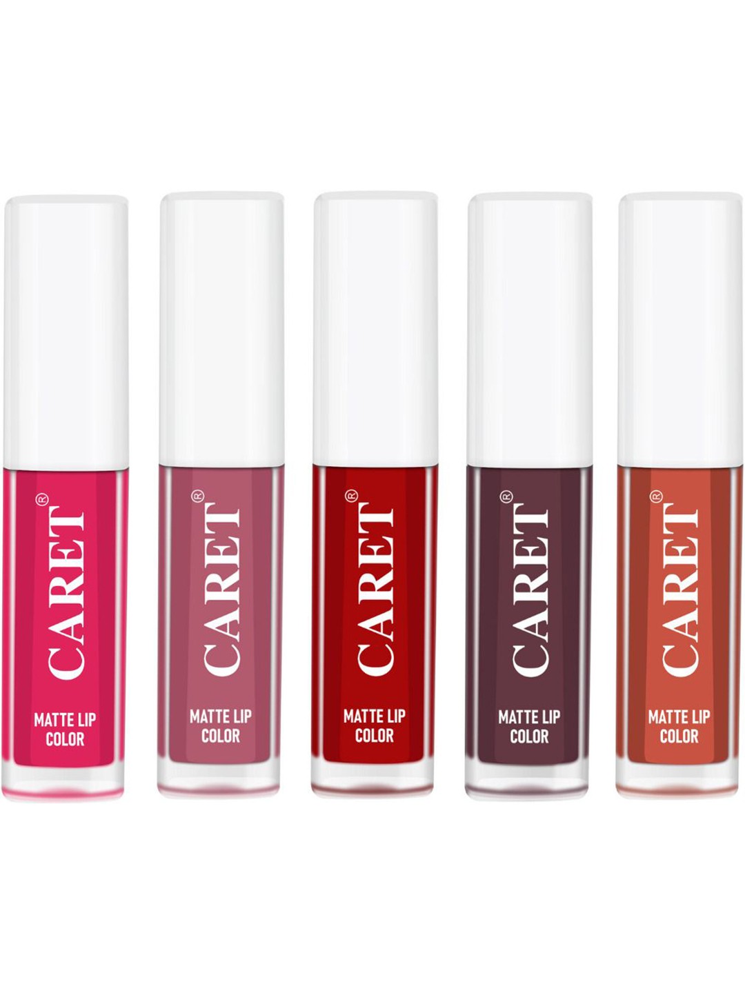 CARET ORGANIC Set Of 5 Super-Pigmented Quick Dry Liquid Matte Lipsticks - 10 ml -4-2-3-7-6, Pink
CARET ORGANIC Set Of 5 Super-Pigmented Quick Dry Liquid Matte Lipsticks - 10 ml -4-2-3-7-6, Pink