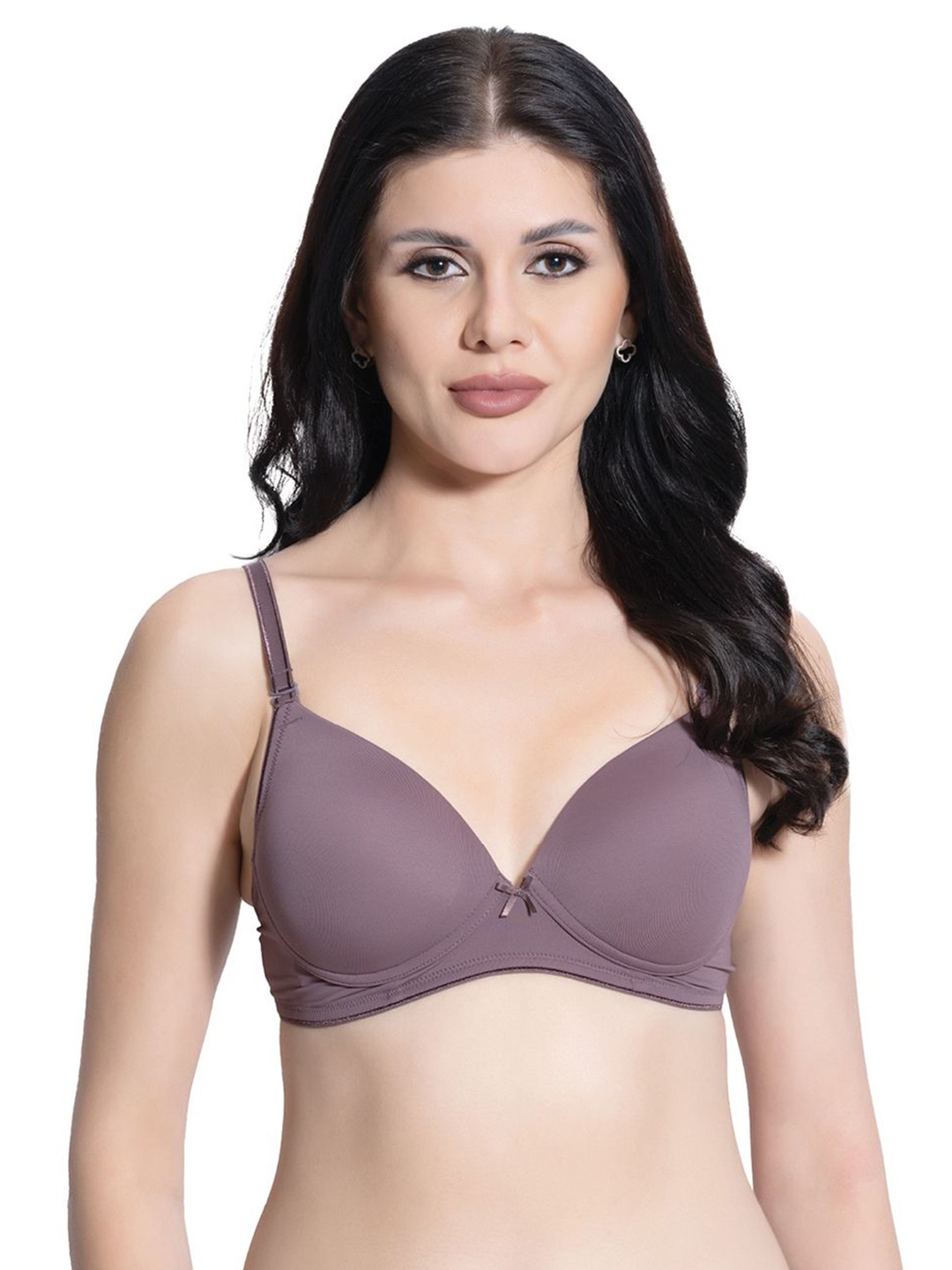 VStar Full Coverage Seamless Lightly Padded T-shirt Bra with Transparent Strap, Pink
VStar Full Coverage Seamless Lightly Padded T-shirt Bra with Transparent Strap, Pink