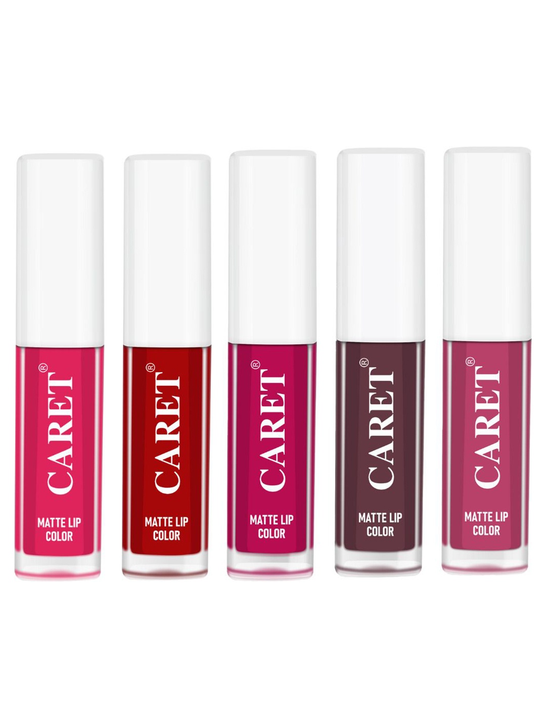 CARET ORGANIC Set Of 5 Super-Pigmented Liquid Matte Lipsticks - 10 ml -4 -3 -5 -7 -8, Pink
CARET ORGANIC Set Of 5 Super-Pigmented Liquid Matte Lipsticks - 10 ml -4 -3 -5 -7 -8, Pink