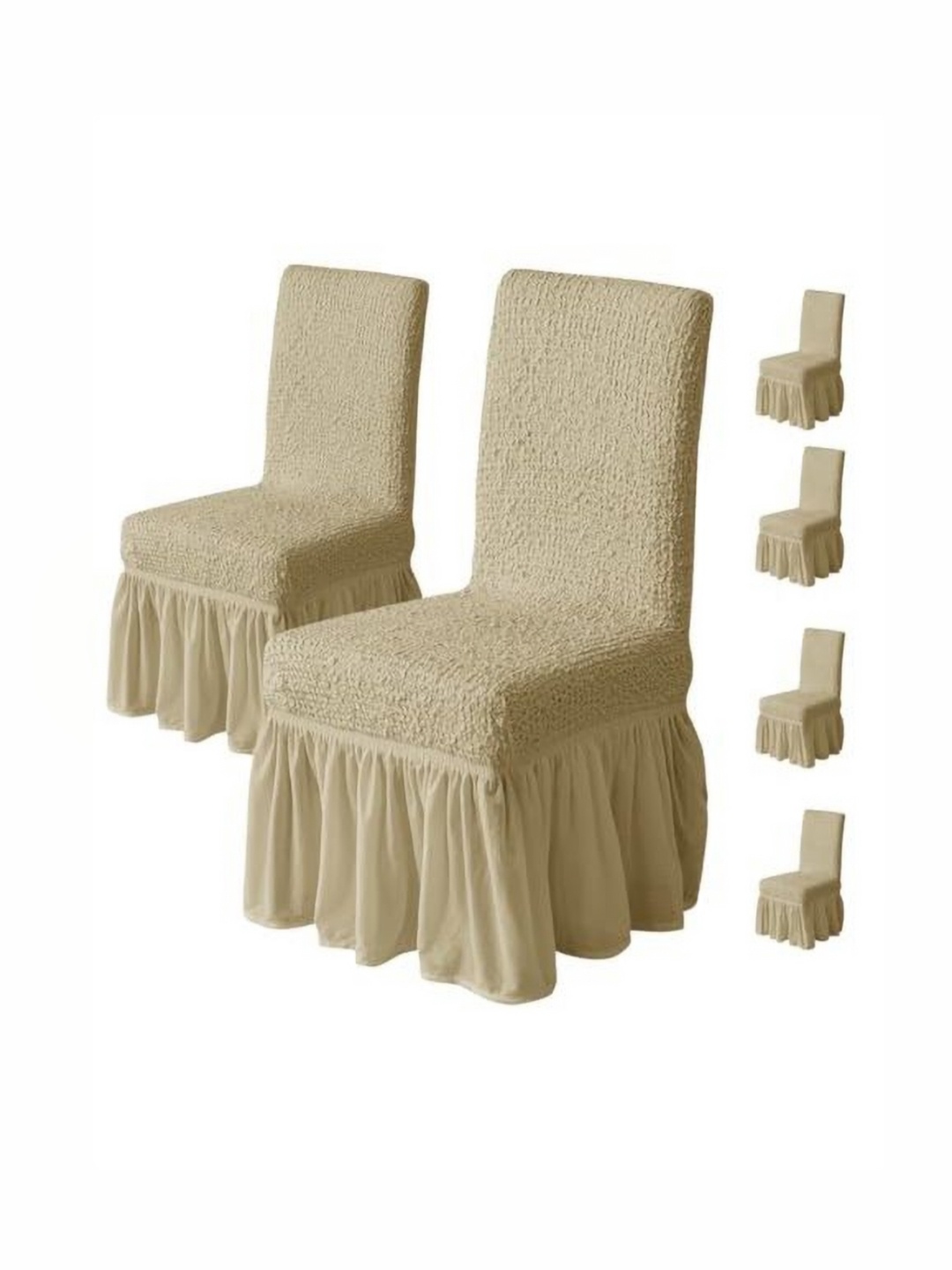 HOUSE OF QUIRK Khaki Coloured 6 Pieces 450 GSM Removable & Washable Dining Chair Covers
HOUSE OF QUIRK Khaki Coloured 6 Pieces 450 GSM Removable & Washable Dining Chair Covers