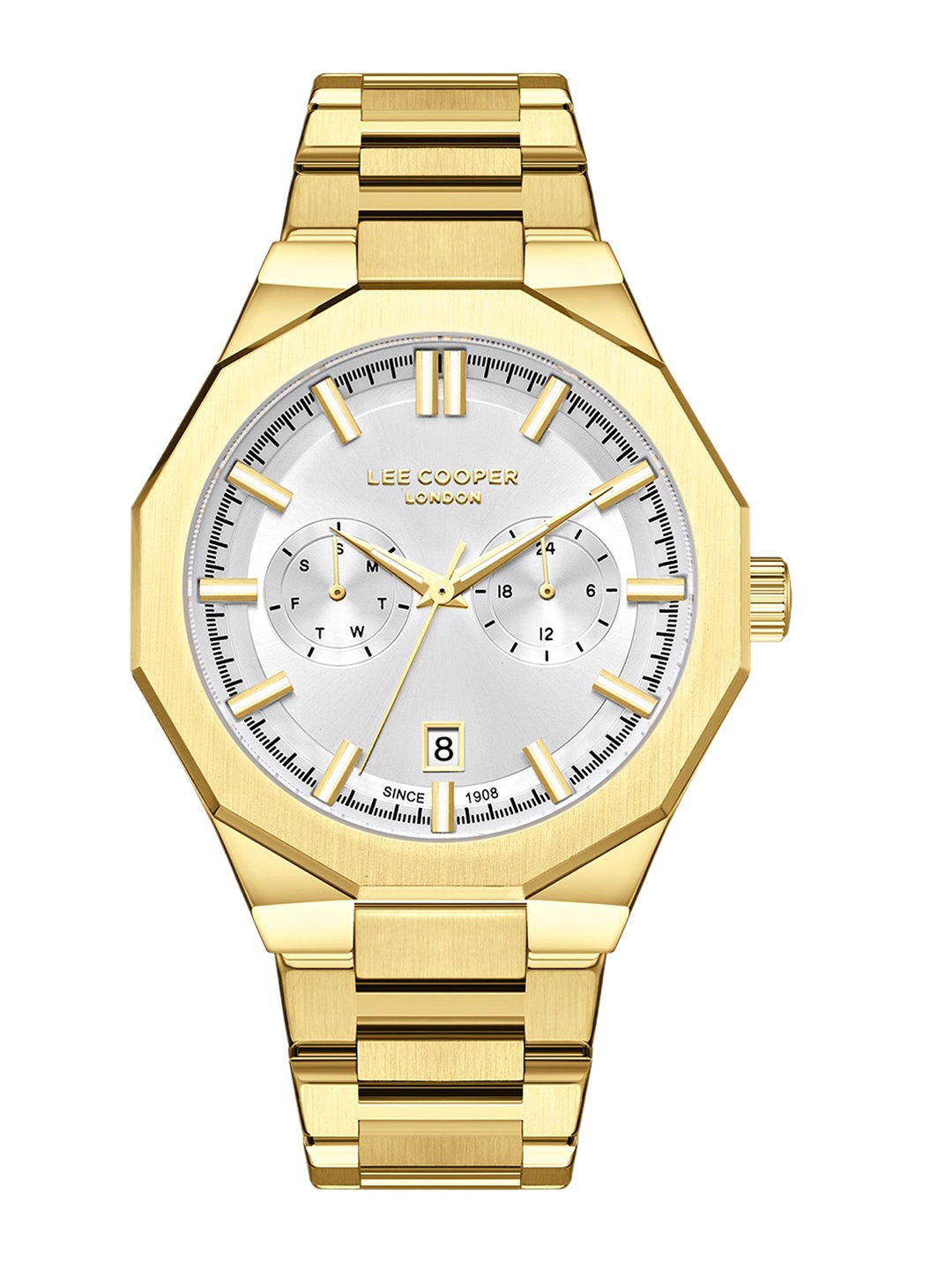Lee Cooper Men Brass Dial & Stainless Steel Bracelet Style Straps Analogue Multi Function Watch LC08018.130, Silver
Lee Cooper Men Brass Dial & Stainless Steel Bracelet Style Straps Analogue Multi Function Watch LC08018.130, Silver