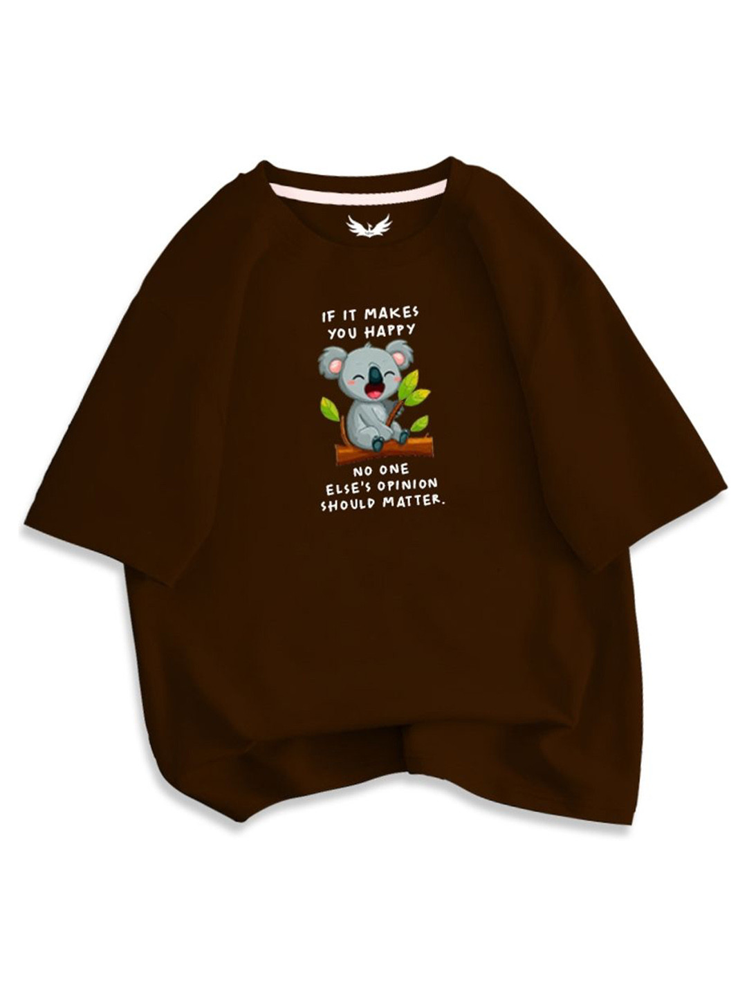 SALUJA FABRICS Women Typography Printed T-shirt, Brown
SALUJA FABRICS Women Typography Printed T-shirt, Brown