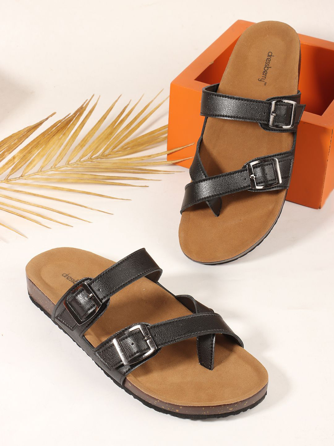 DressBerry Women Open Toe Flats with Buckles, Black
DressBerry Women Open Toe Flats with Buckles, Black